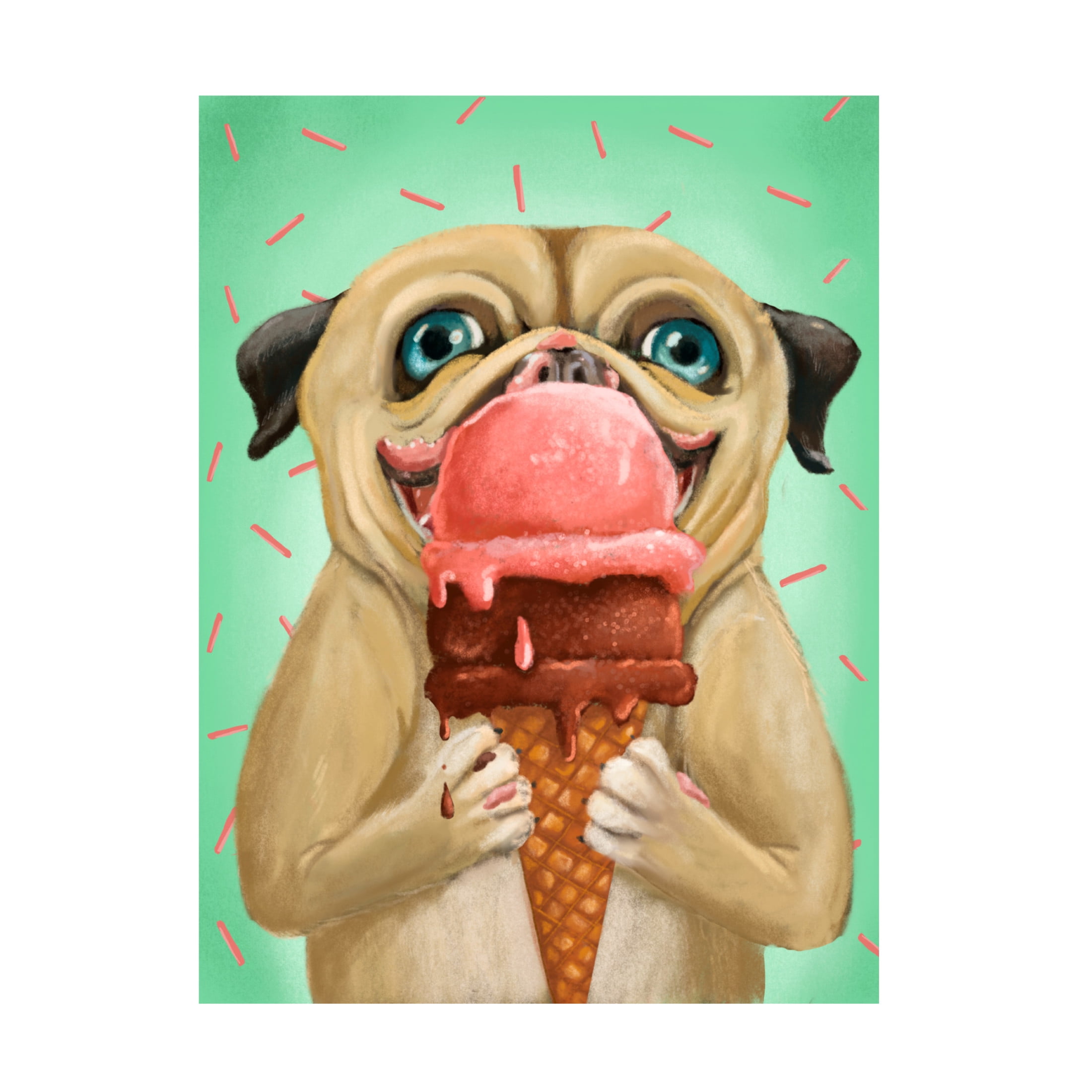 Canvas Wall Art - Christine Rotolo 'Doggie Treats 1' Wall Art for Living Room, Bedroom, or Office Décor by Trademark Fine Art - 35 x 47 Inches