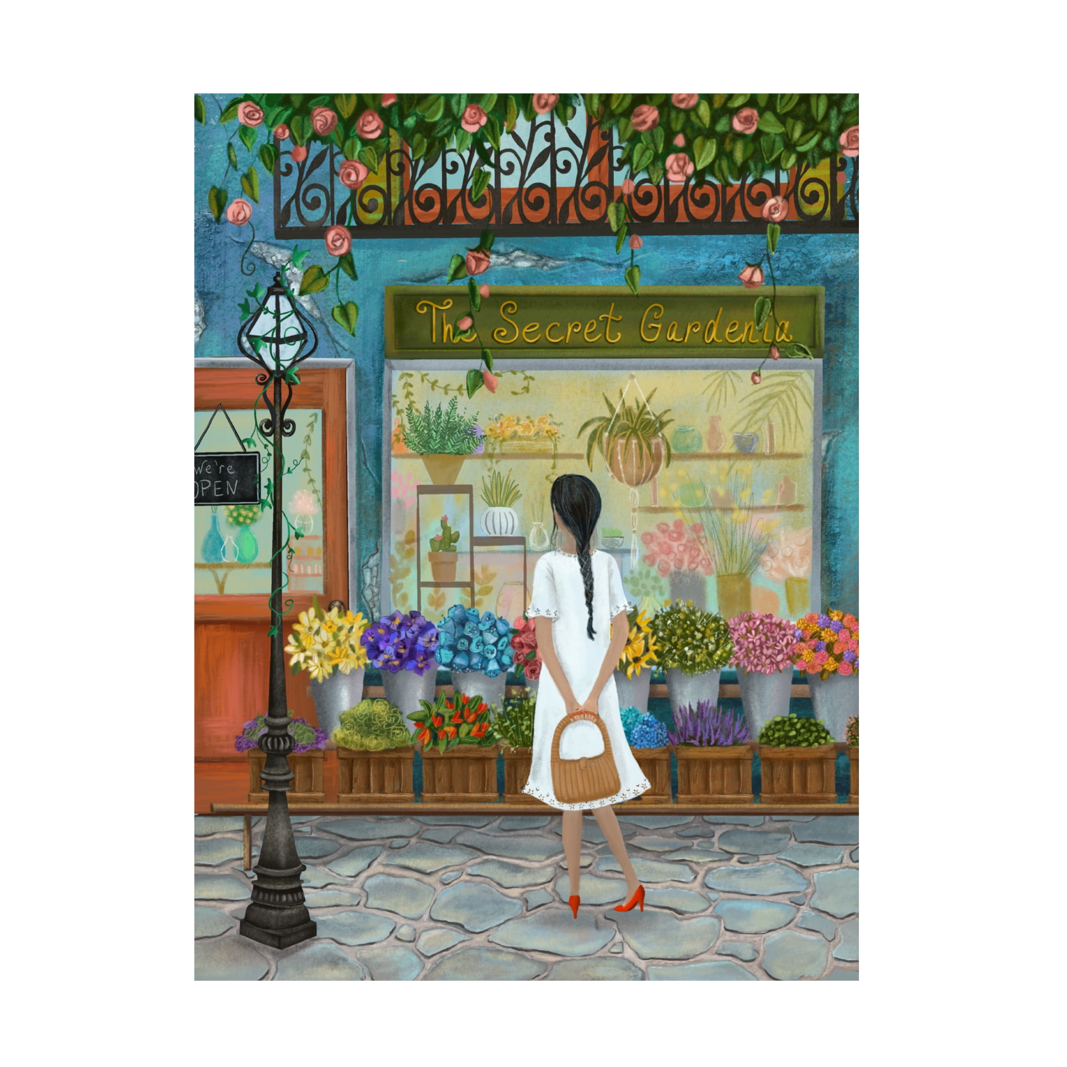 Canvas Wall Art - Christine Rotolo 'Flower Shop' Wall Art for Living Room, Bedroom, or Office Décor by Trademark Fine Art - 35 x 47 Inches