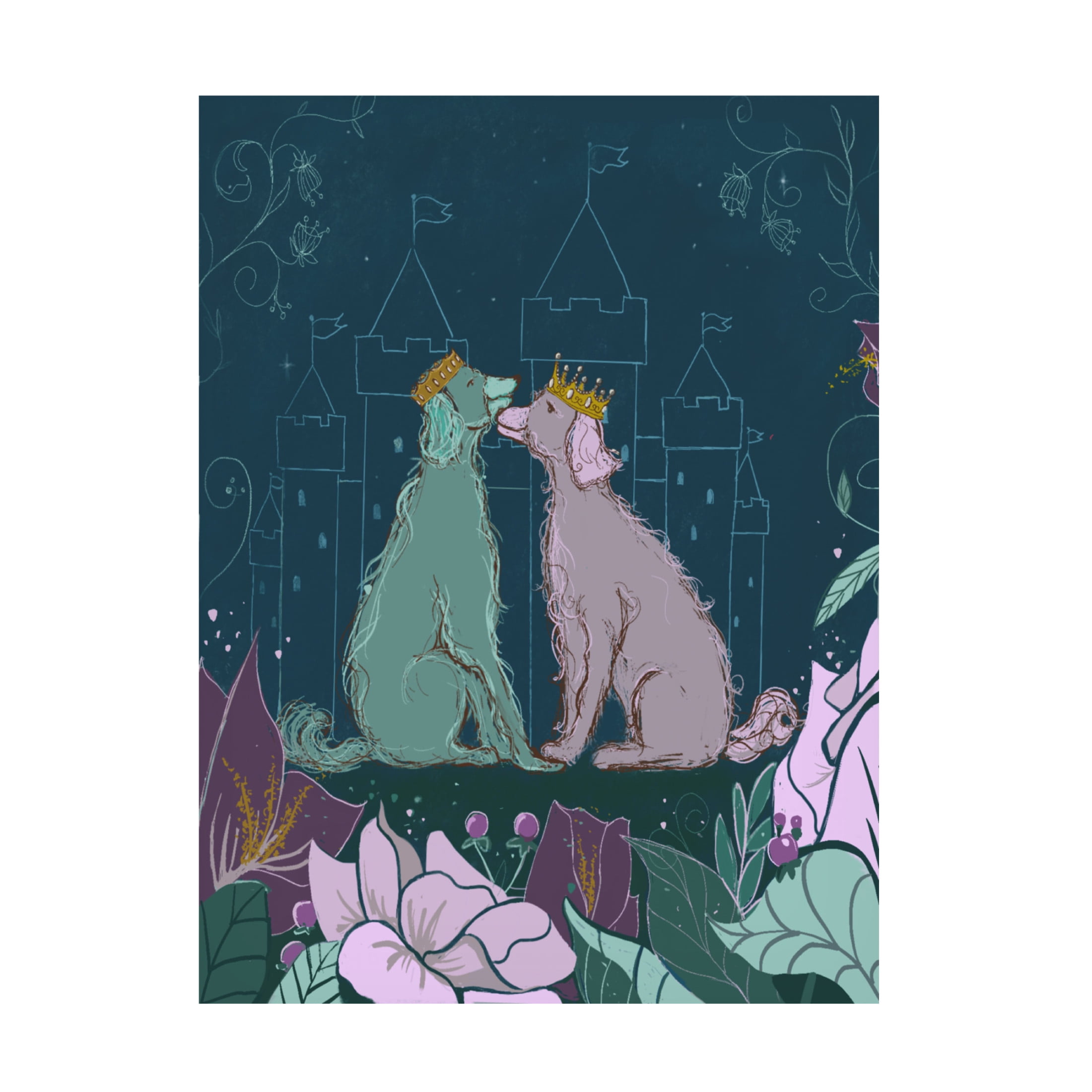 Canvas Wall Art - Christine Rotolo 'Palace Pets 3' Wall Art for Living Room, Bedroom, or Office Décor by Trademark Fine Art - 24 x 32 Inches