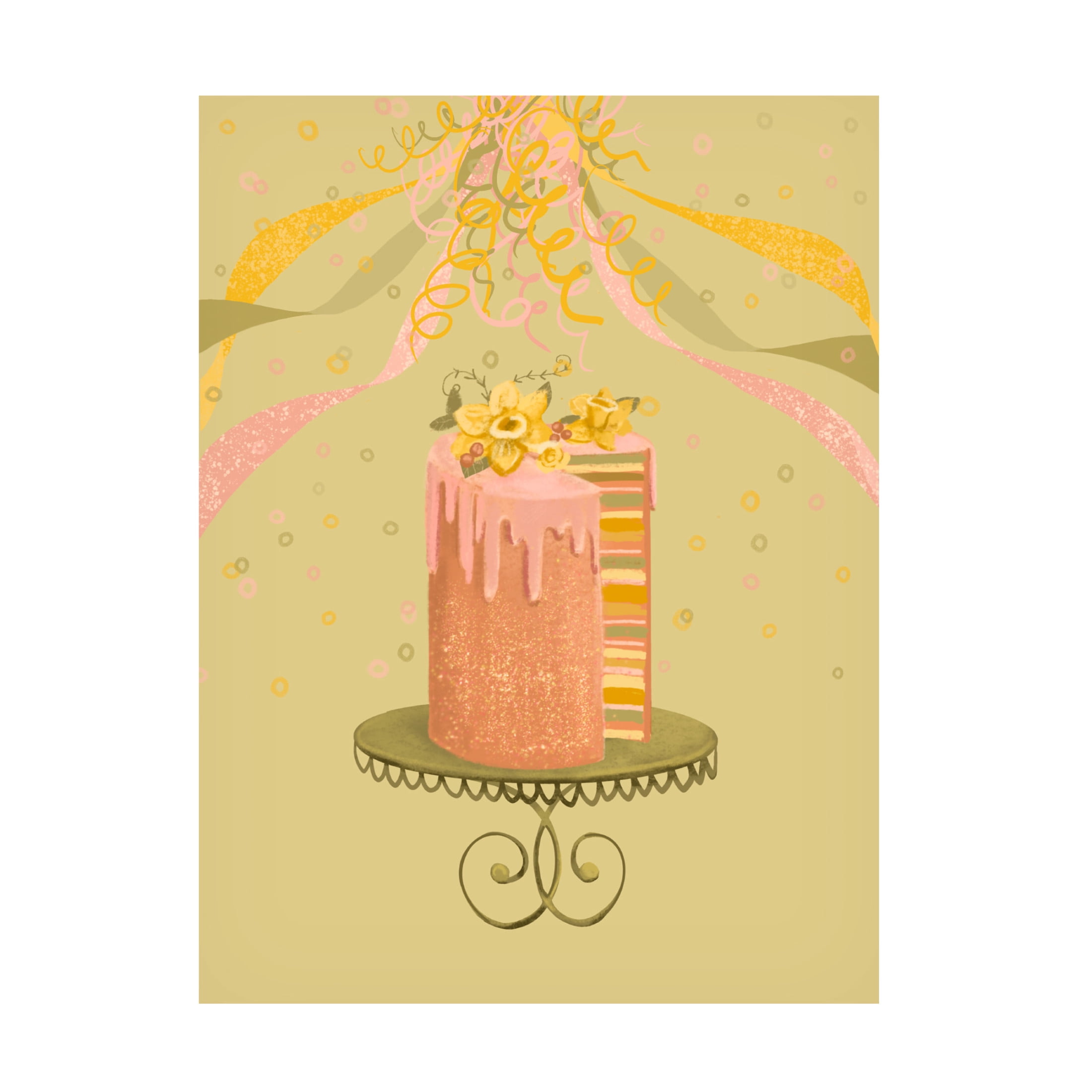 Canvas Wall Art - Christine Rotolo 'Party Time Desserts 2' Wall Art for Living Room, Bedroom, or Office Décor by Trademark Fine Art - 24 x 32 Inches