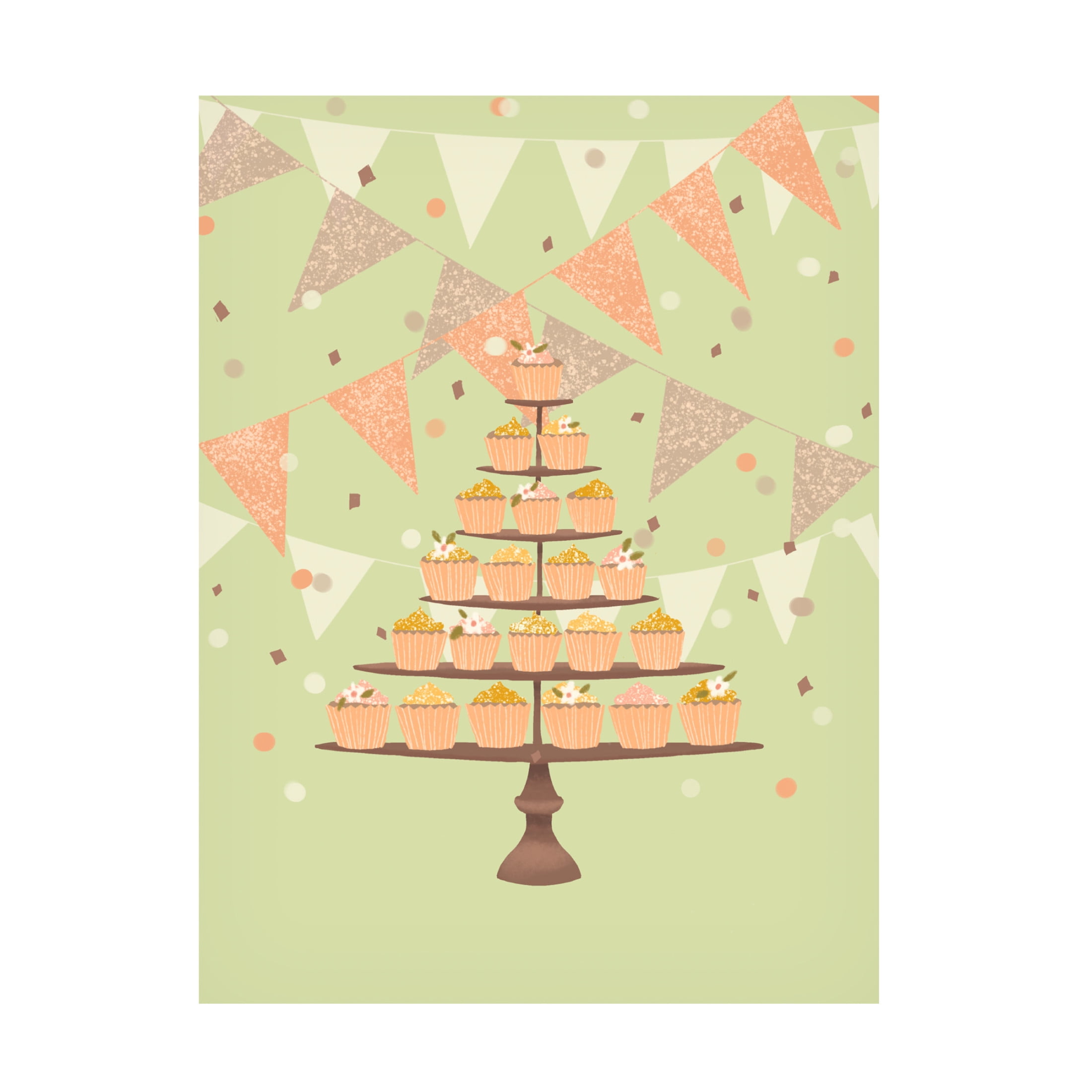 Canvas Wall Art - Christine Rotolo 'Party Time Desserts 5' Wall Art for Living Room, Bedroom, or Office Décor by Trademark Fine Art - 24 x 32 Inches