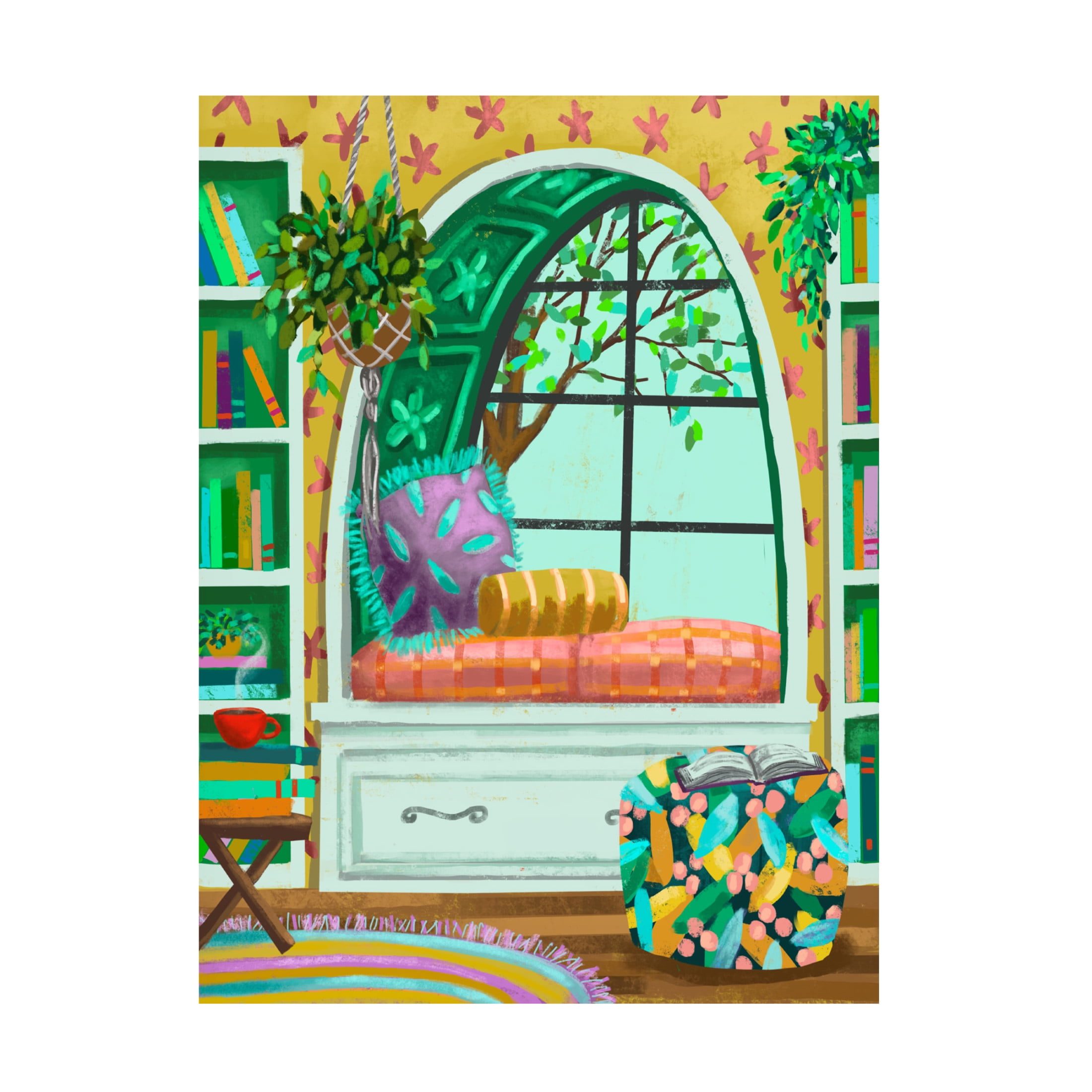 Canvas Wall Art - Christine Rotolo 'Reading Nook' Wall Art for Living Room, Bedroom, or Office Décor by Trademark Fine Art - 18 x 24 Inches