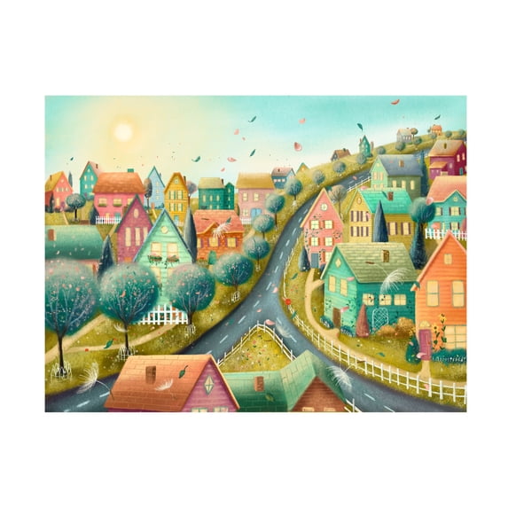 Canvas Wall Art - Christine Rotolo 'Spring Neighborhood' Wall Art for Living Room, Bedroom, or Office Décor by Trademark Fine Art - 19 x 14 Inches