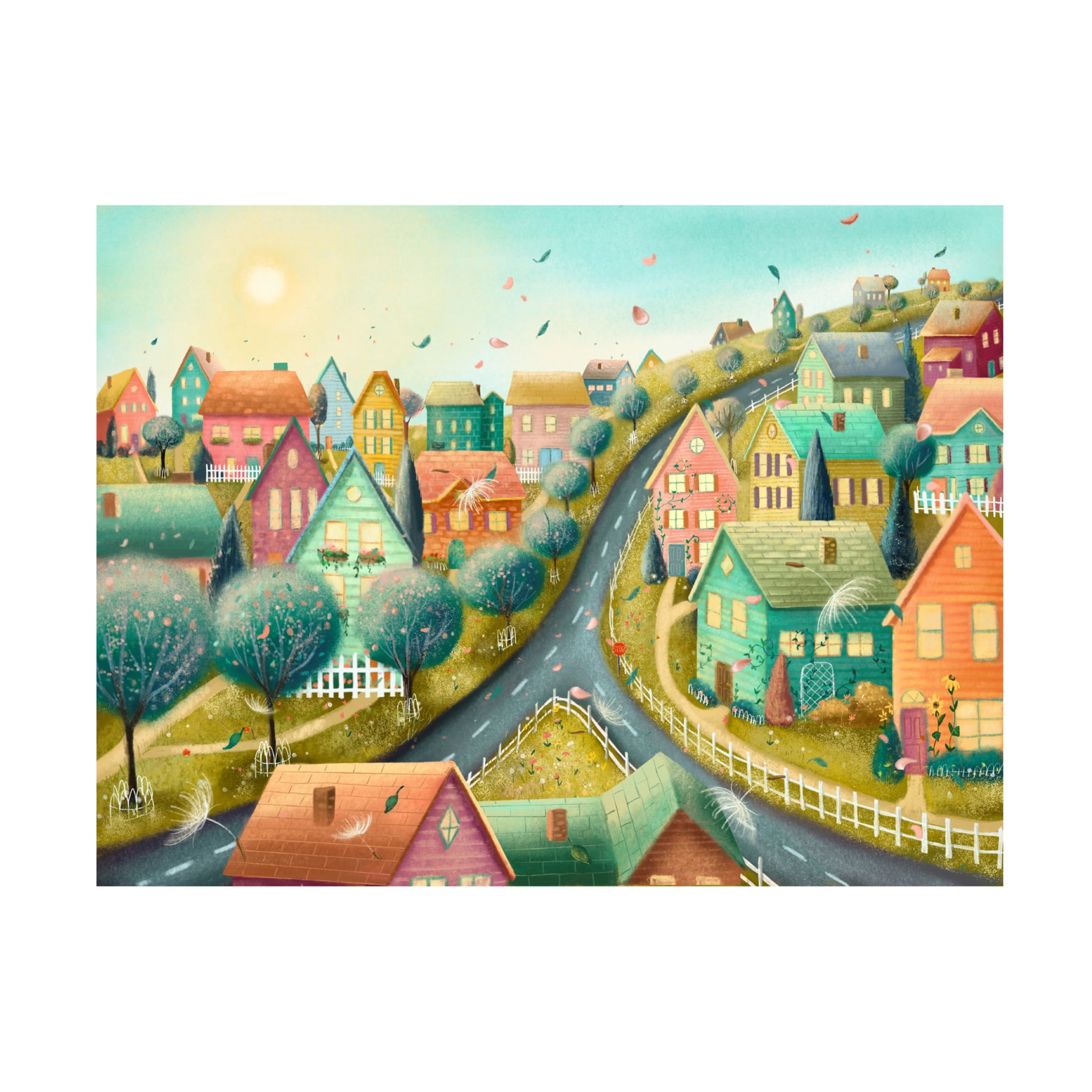 Canvas Wall Art - Christine Rotolo 'Spring Neighborhood' Wall Art for Living Room, Bedroom, or Office Décor by Trademark Fine Art - 24 x 18 Inches