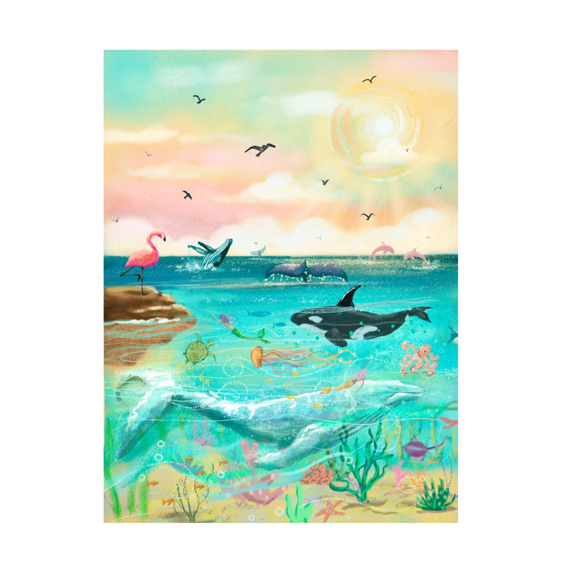 Canvas Wall Art - Christine Rotolo 'Under The Sea' Wall Art for Living Room, Bedroom, or Office Décor by Trademark Fine Art - 24 x 32 Inches