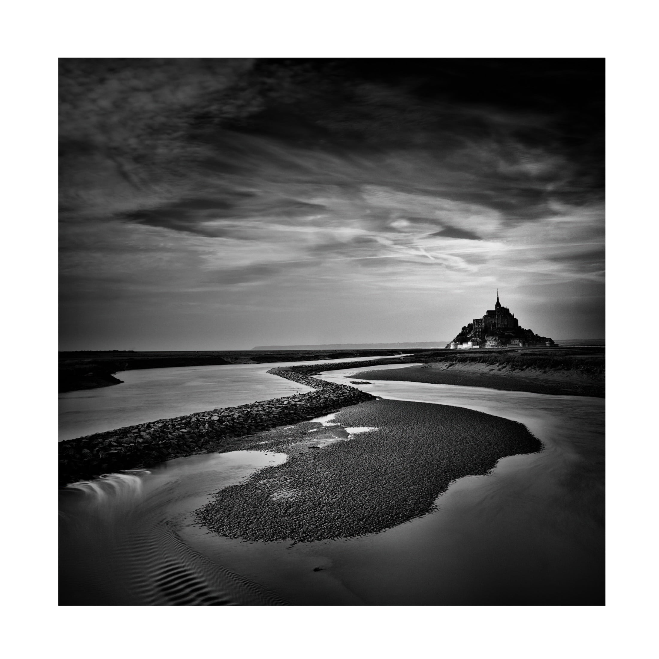 Canvas Wall Art - Christopher Methot 'Le Mont Saint Michel' Wall Art for Living Room, Bedroom, or Office Décor by Trademark Fine Art - 35 x 35 Inches