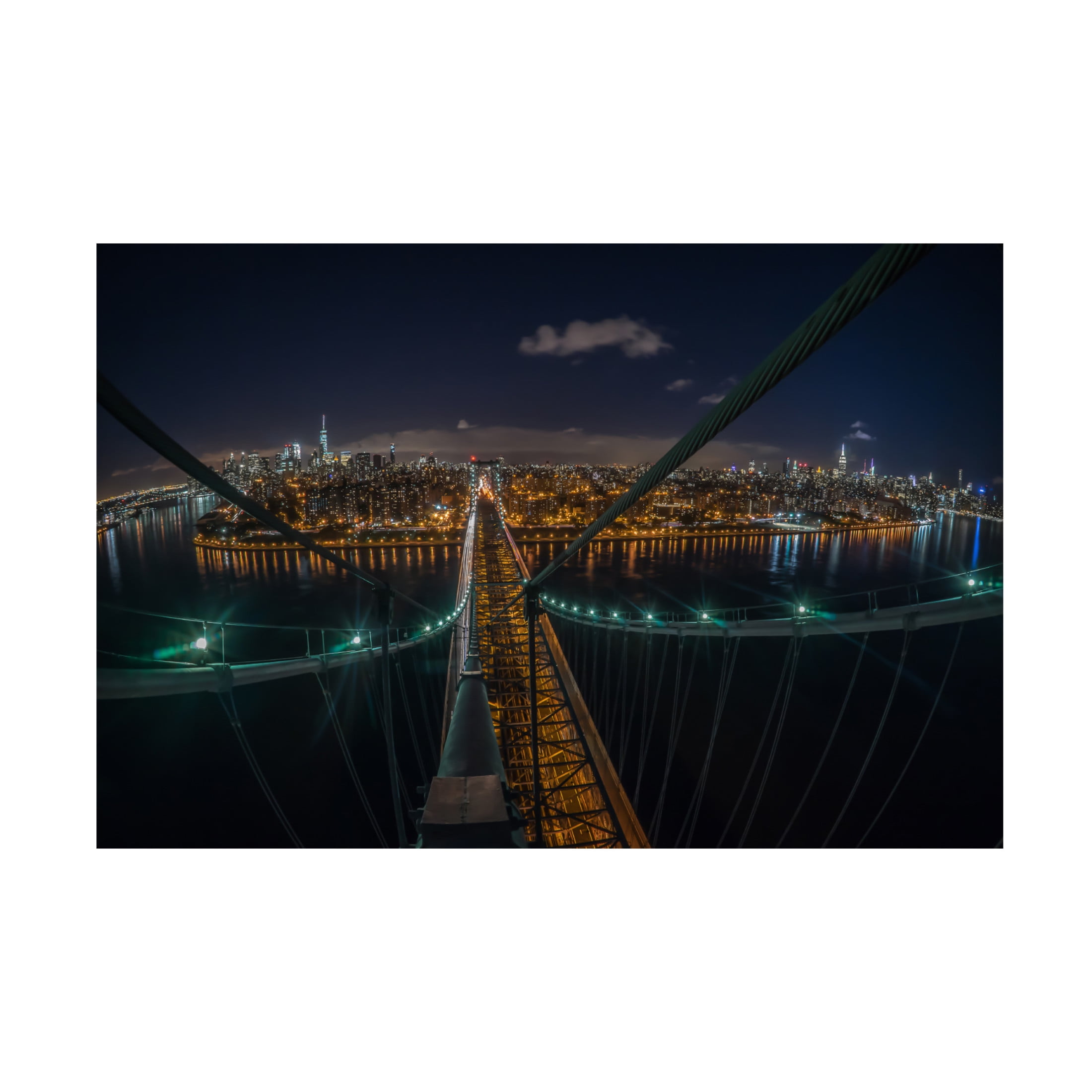 Canvas Wall Art - Christopher R. Veizaga 'The Williamsburg Bridge' Wall Art for Living Room, Bedroom, or Office Décor by Trademark Fine Art - 24 x 16 Inches