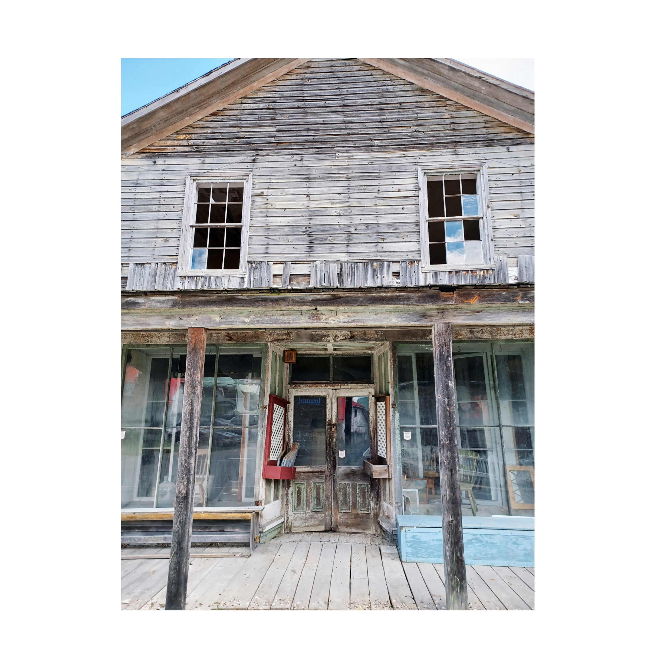 Canvas Wall Art - Clive Branson 'Abandoned Store Front' Wall Art for Living Room, Bedroom, or Office Décor by Trademark Fine Art - 14 x 19 Inches