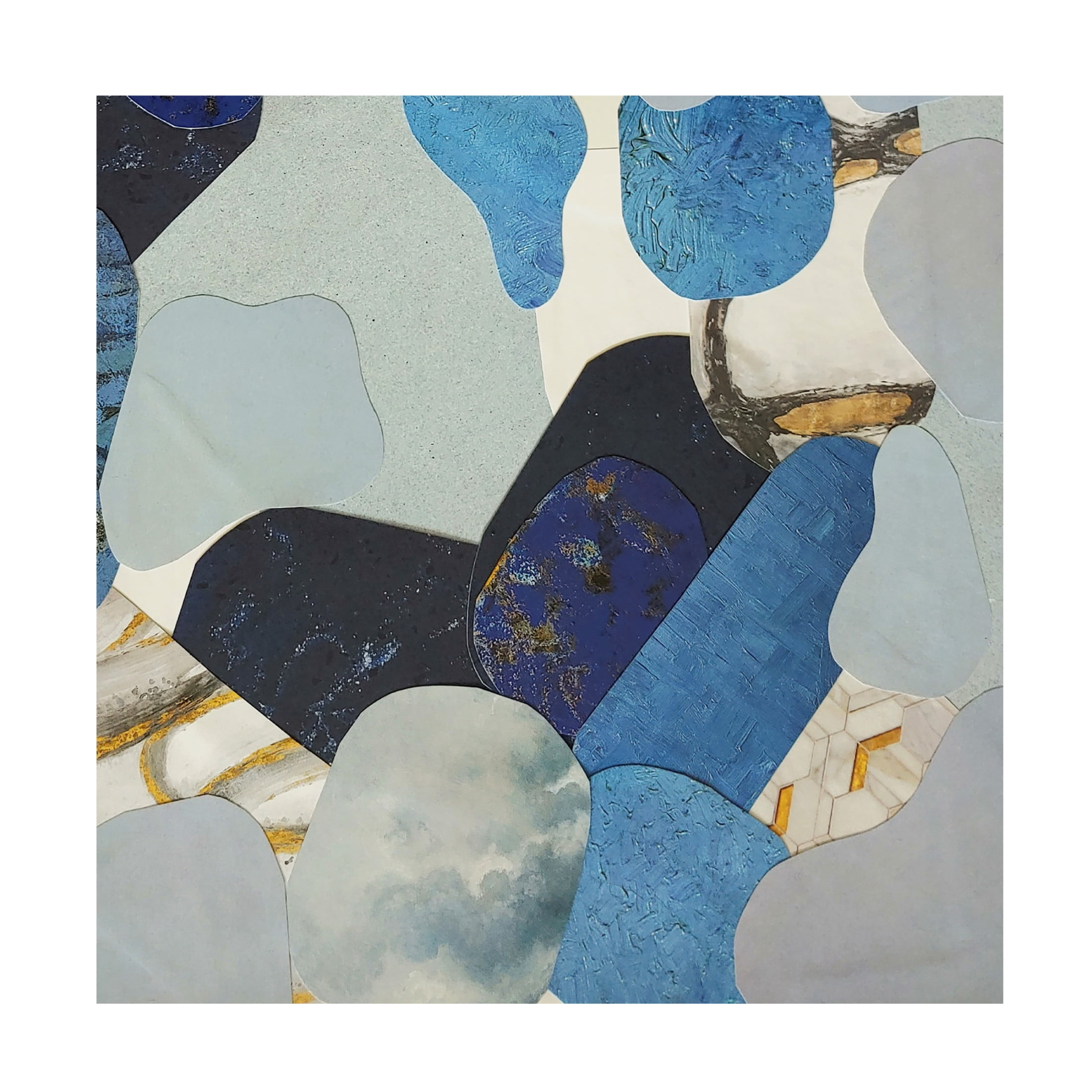 Canvas Wall Art - Coco Good 'Blue Monsoon I' Wall Art for Living Room, Bedroom, or Office Décor by Trademark Fine Art - 18 x 18 Inches