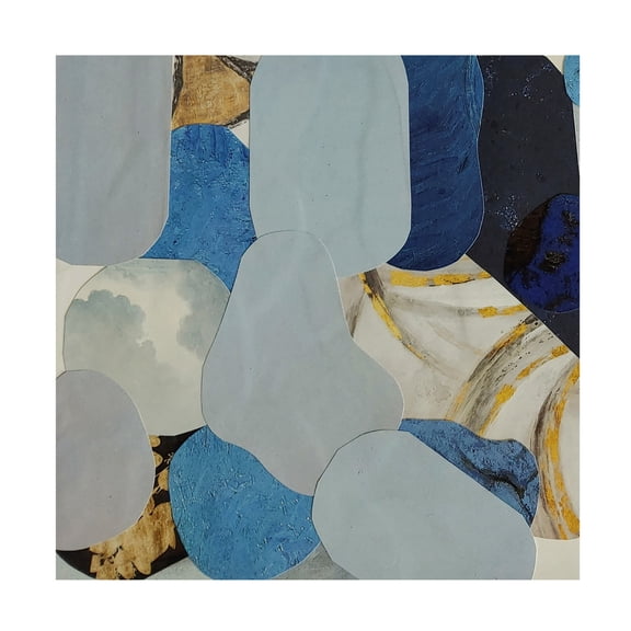 Canvas Wall Art - Coco Good 'Blue Monsoon II' Wall Art for Living Room, Bedroom, or Office Décor by Trademark Fine Art - 18 x 18 Inches