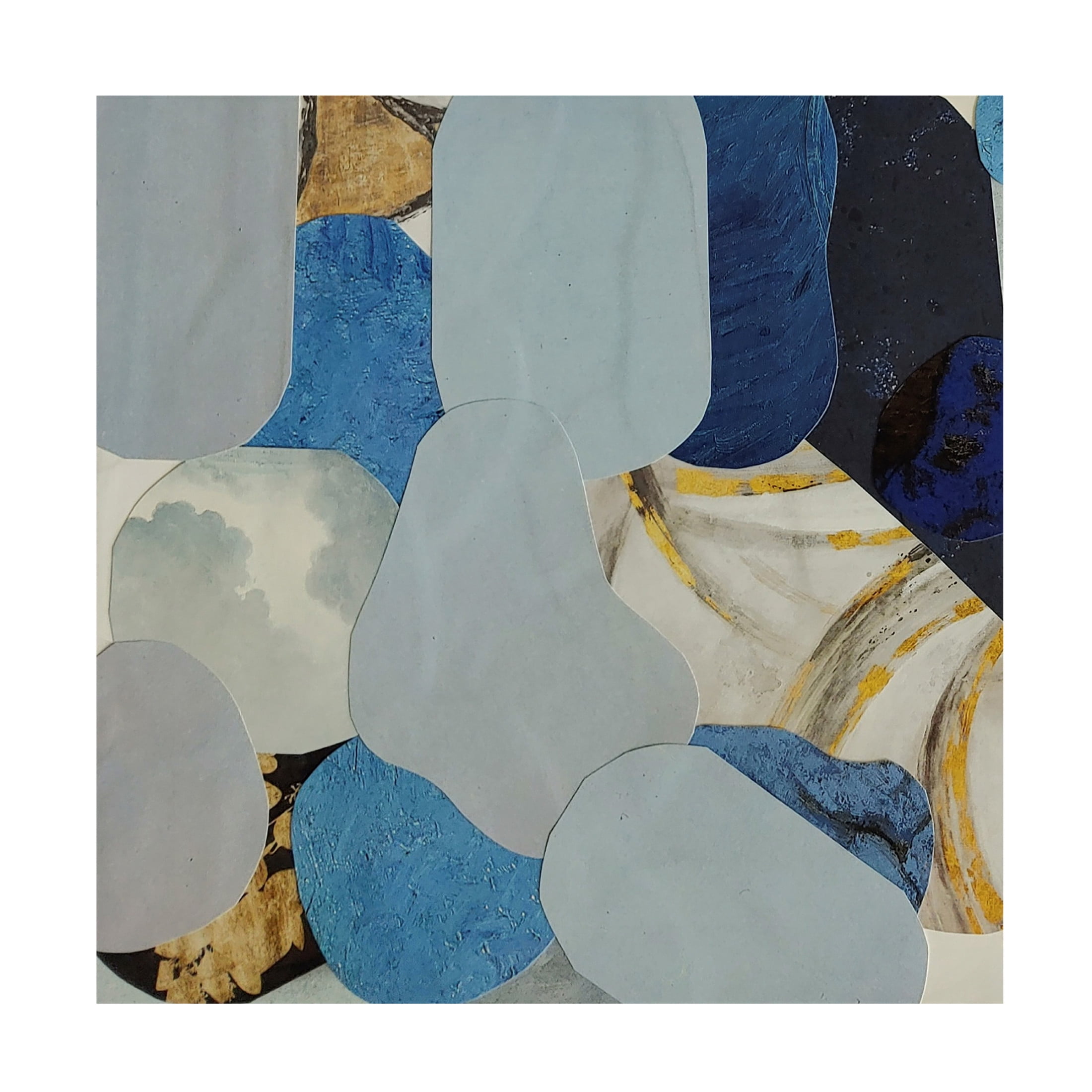 Canvas Wall Art - Coco Good 'Blue Monsoon II' Wall Art for Living Room, Bedroom, or Office Décor by Trademark Fine Art - 35 x 35 Inches