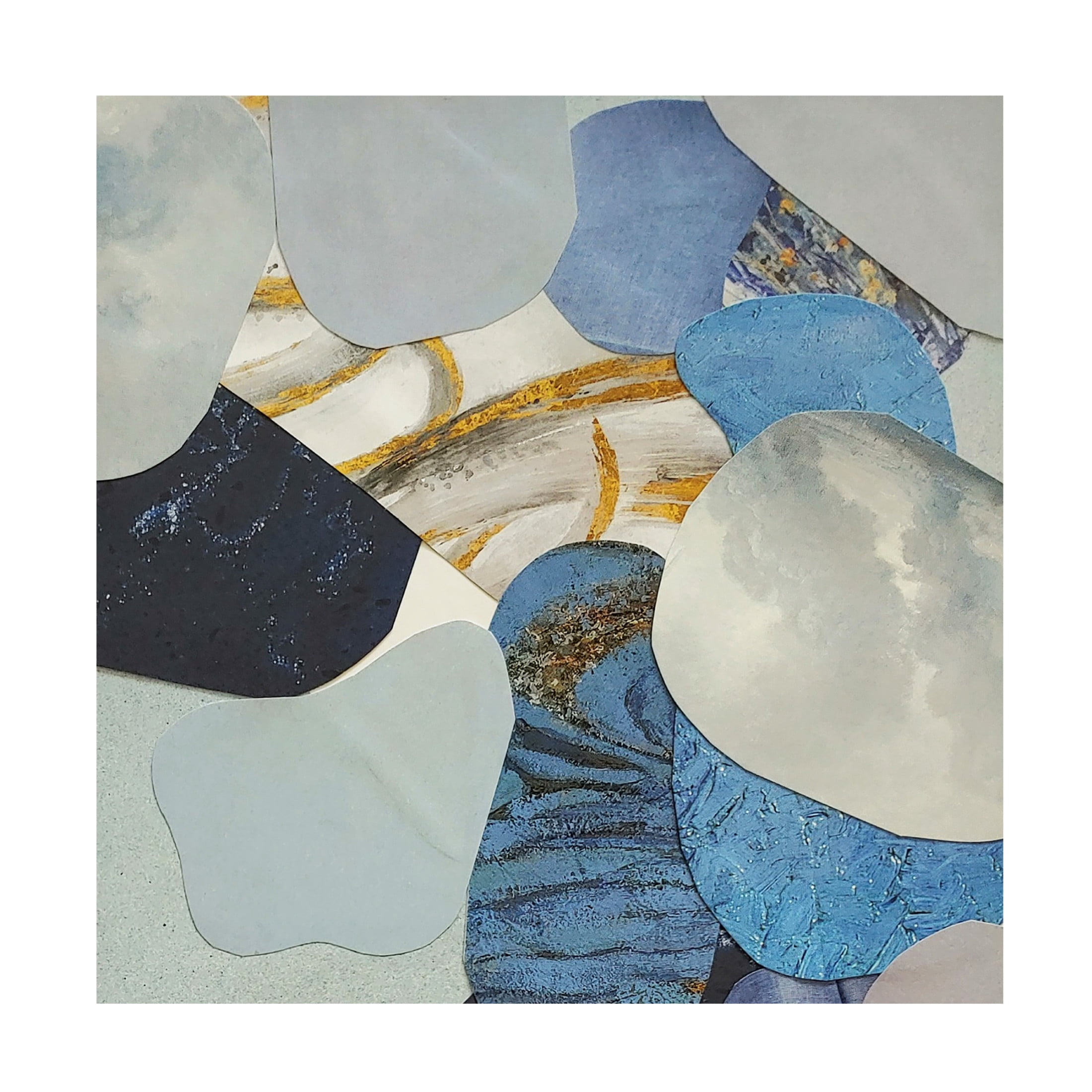 Canvas Wall Art - Coco Good 'Blue Monsoon III' Wall Art for Living Room, Bedroom, or Office Décor by Trademark Fine Art - 35 x 35 Inches