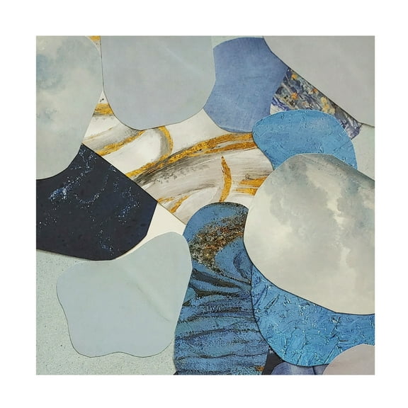 Canvas Wall Art - Coco Good 'Blue Monsoon III' Wall Art for Living Room, Bedroom, or Office Décor by Trademark Fine Art - 35 x 35 Inches