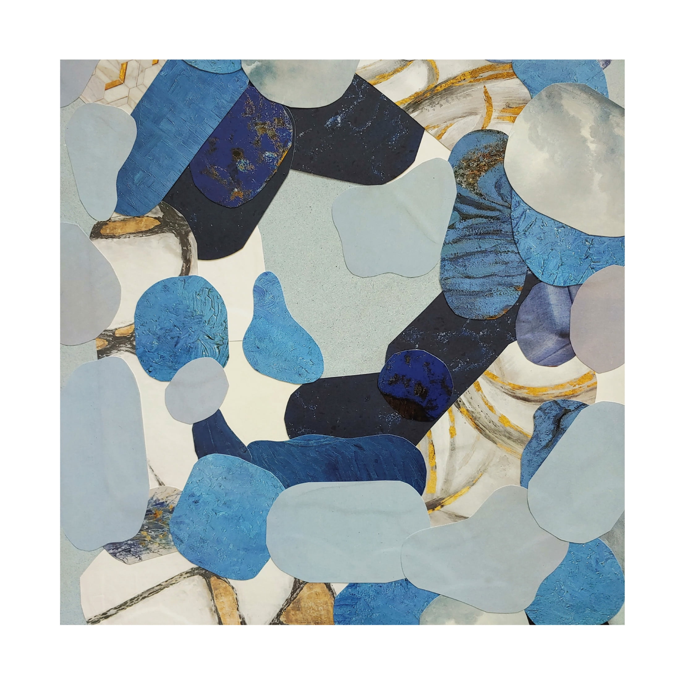 Canvas Wall Art - Coco Good 'Blue Monsoon IV' Wall Art for Living Room, Bedroom, or Office Décor by Trademark Fine Art - 24 x 24 Inches