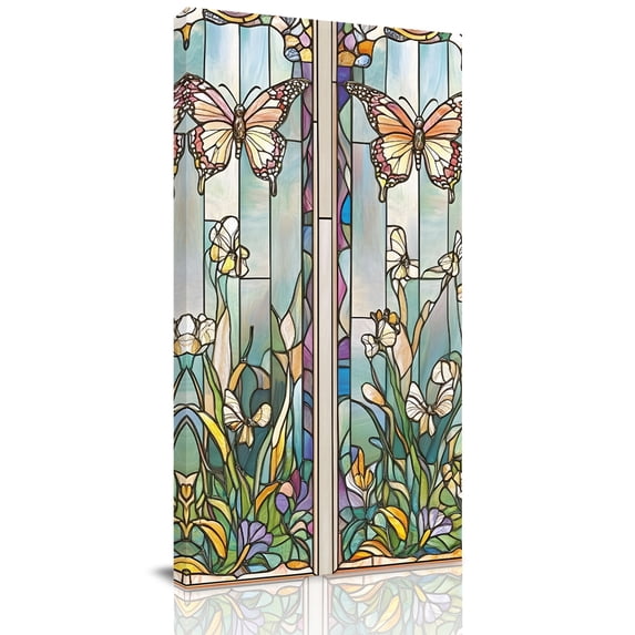 Canvas Wall Art, Colorful Butterfly Framed Canvas Prints for Bedroom Dining Room, Spring Botanical Summer Vintage Oversized Gallery Wrapped Wall Decor for Home Office, Gifts, 20"x40" Ship Next Day