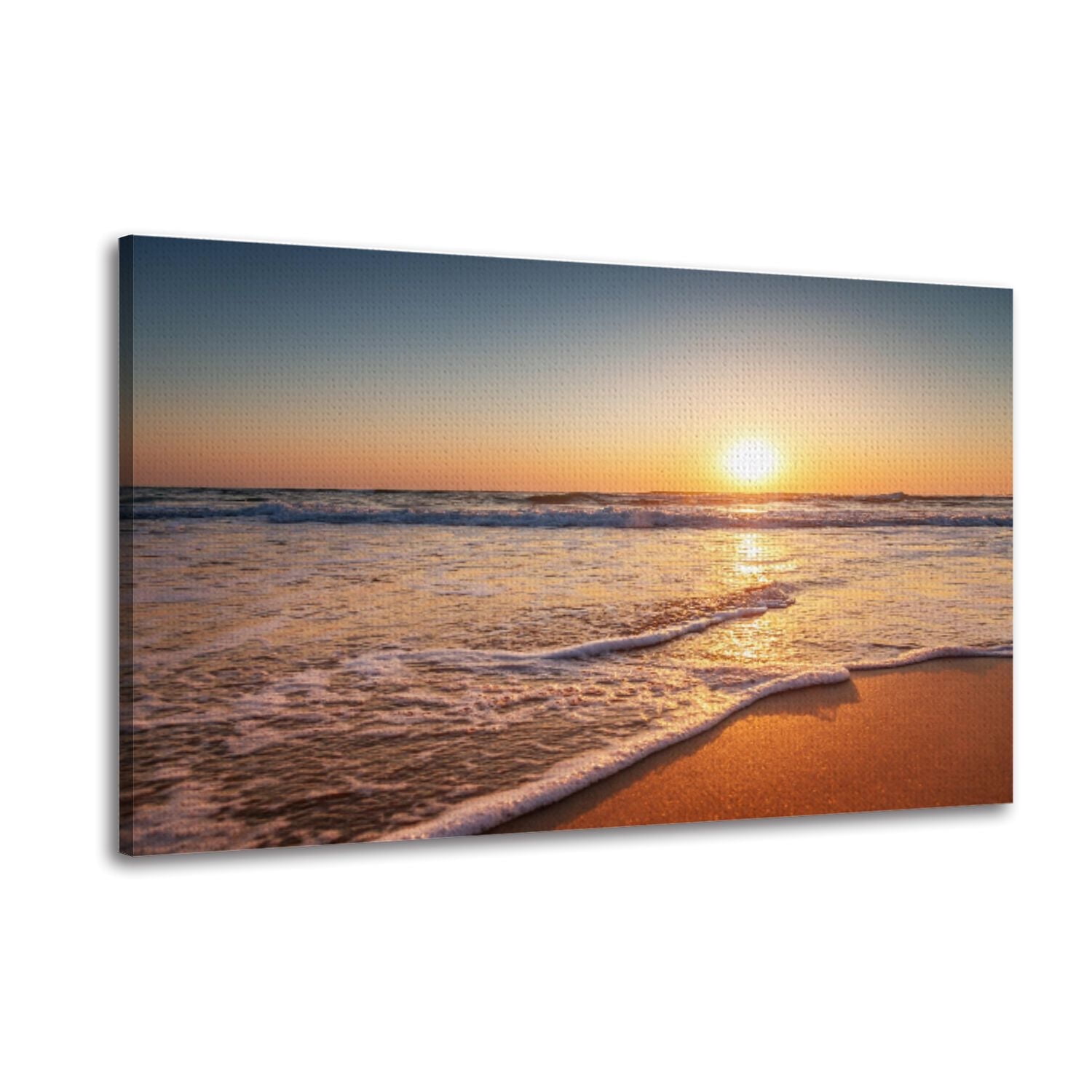 Canvas Wall Art Colorful ocean beach sunrise Wall Decor for Living Room ...
