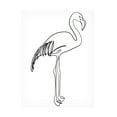 thumbnail image 1 of Canvas Wall Art - Cora Niele 'Flamingo Line Drawing' Wall Art for Living Room, Bedroom, or Office Décor by Trademark Fine Art - 35 x 47 Inches, 1 of 4