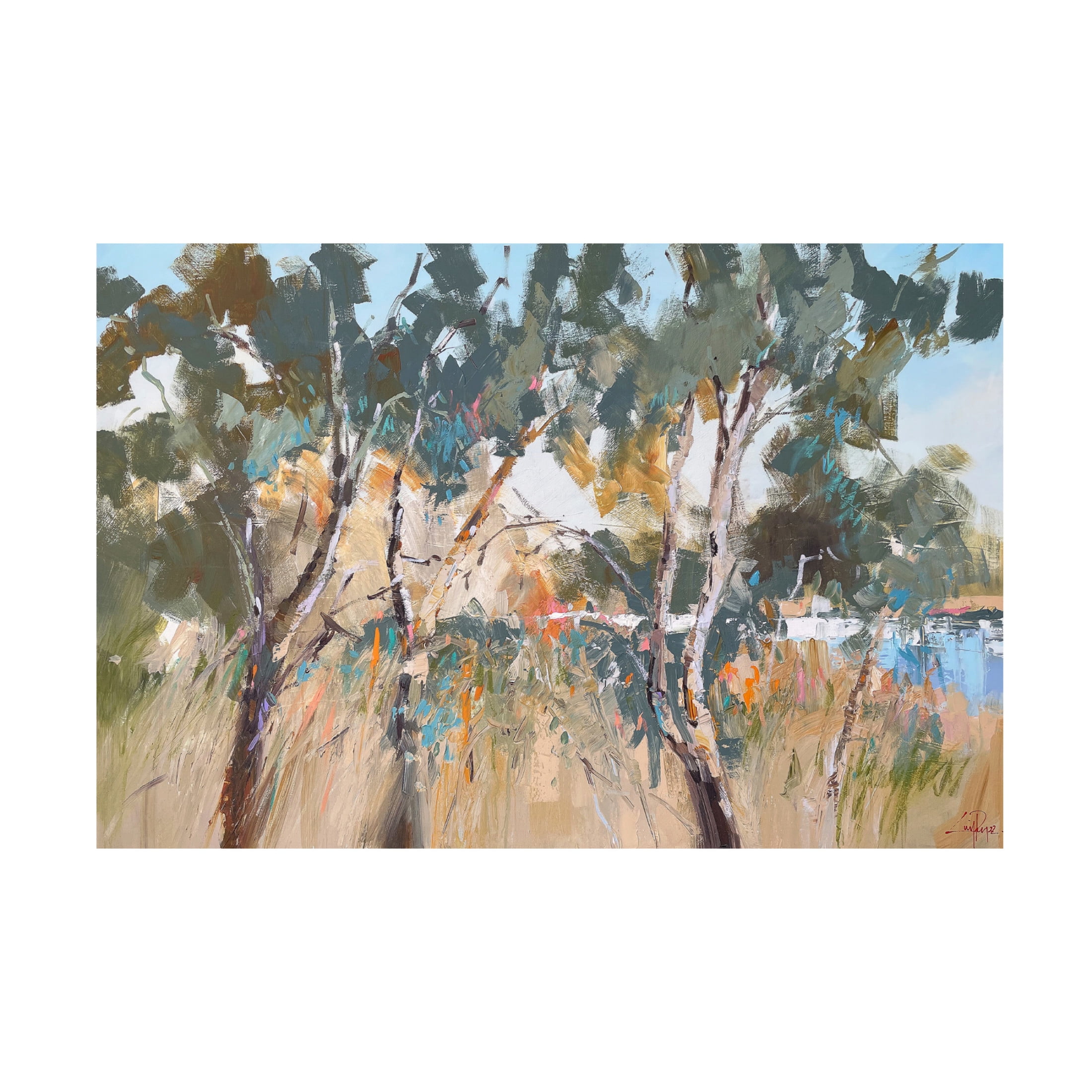 Canvas Wall Art - Craig Trewin Penny 'Aspendale Water' Wall Art for Living Room, Bedroom, or Office Décor by Trademark Fine Art - 24 x 16 Inches