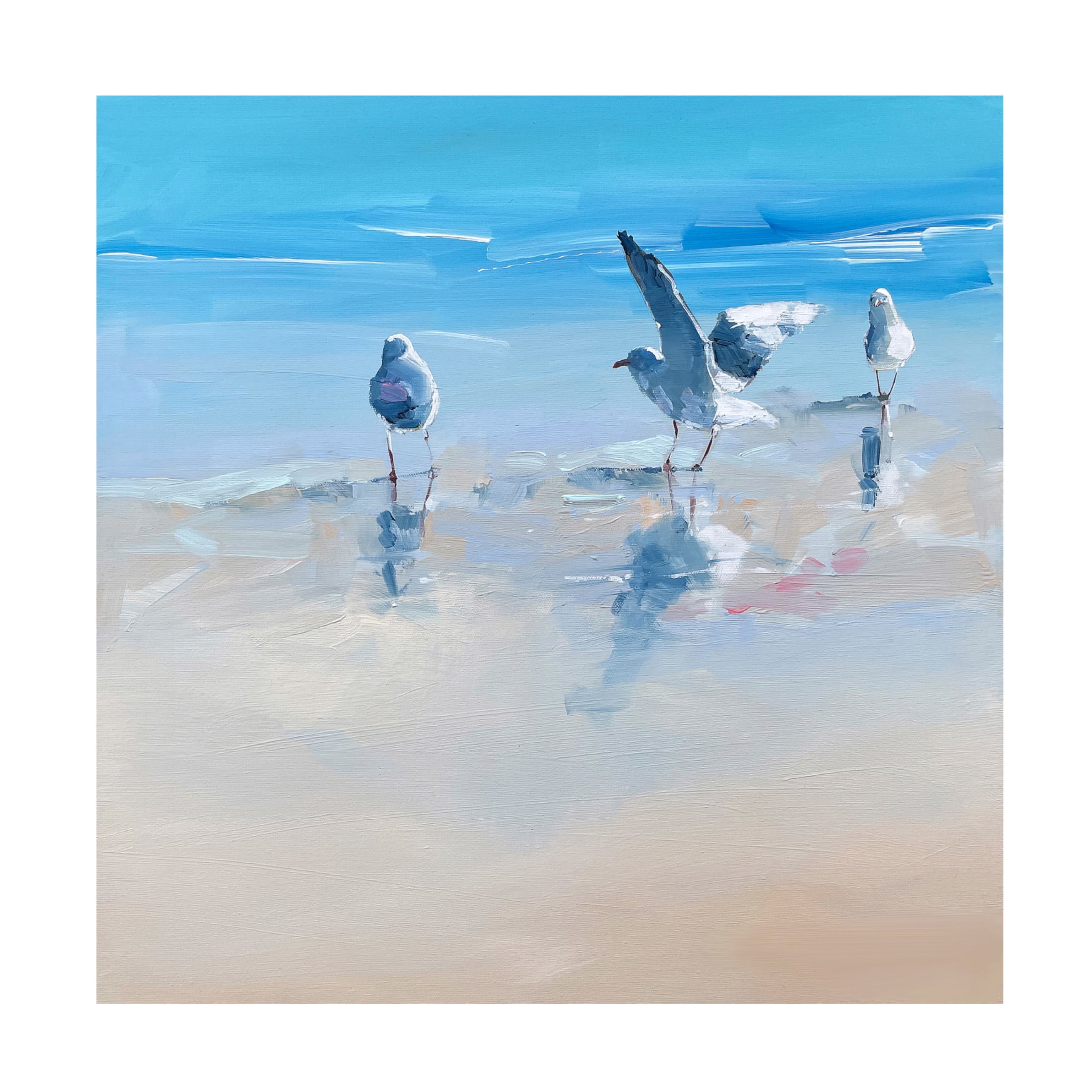 Canvas Wall Art - Craig Trewin Penny 'In the Shallows 1' Wall Art for Living Room, Bedroom, or Office Décor by Trademark Fine Art - 35 x 35 Inches