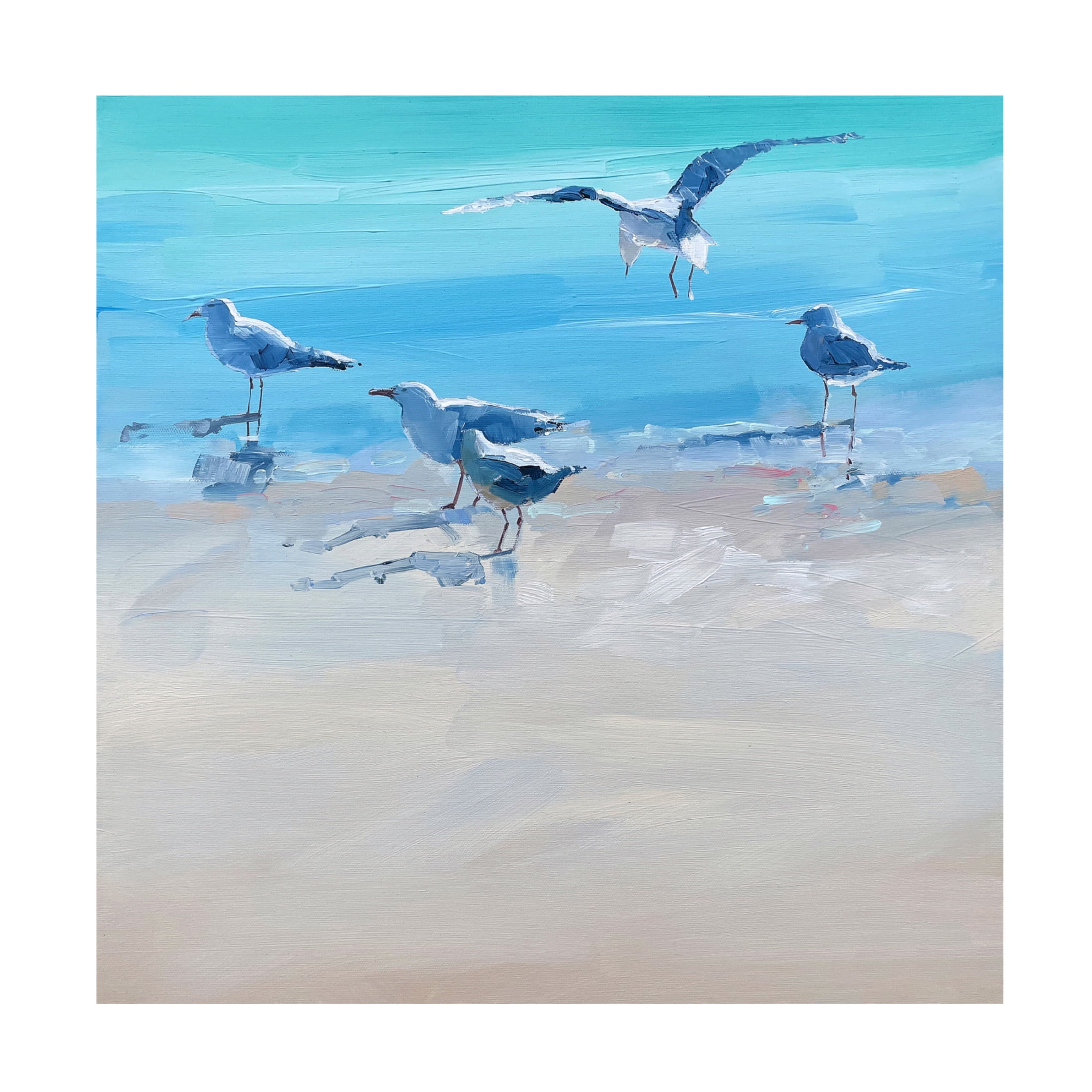 Canvas Wall Art - Craig Trewin Penny 'In the Shallows 2' Wall Art for Living Room, Bedroom, or Office Décor by Trademark Fine Art - 18 x 18 Inches