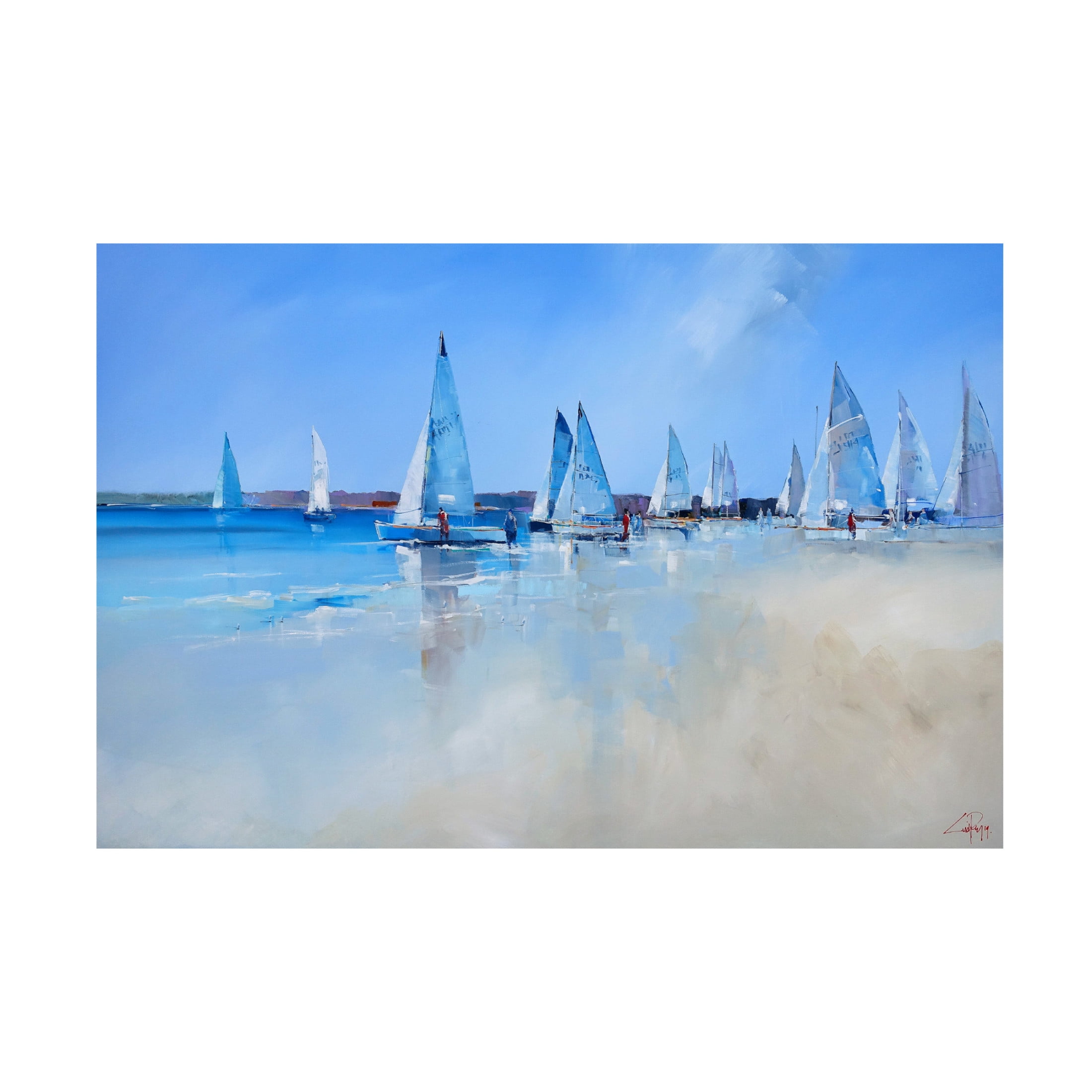 Canvas Wall Art - Craig Trewin Penny 'Race Day, Aspendale' Wall Art for Living Room, Bedroom, or Office Décor by Trademark Fine Art - 32 x 22 Inches