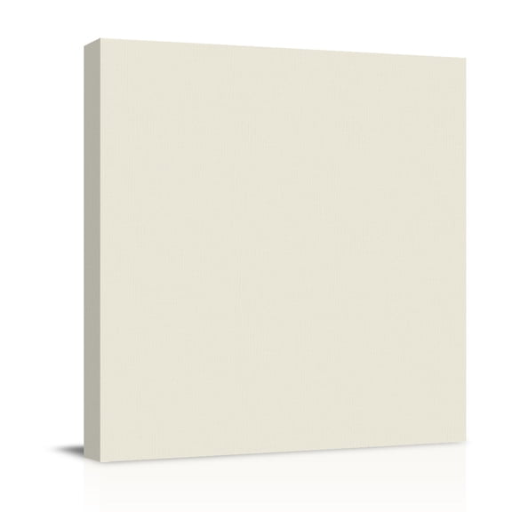 Canvas Wall Art, Cream Solid Color Framed Canvas Prints for Bathroom Desk, Aesthetics Contemporary Luxury Small Gallery Wrapped Wall Decor for Home Office, Gifts, 8"x8" Ship Next Day