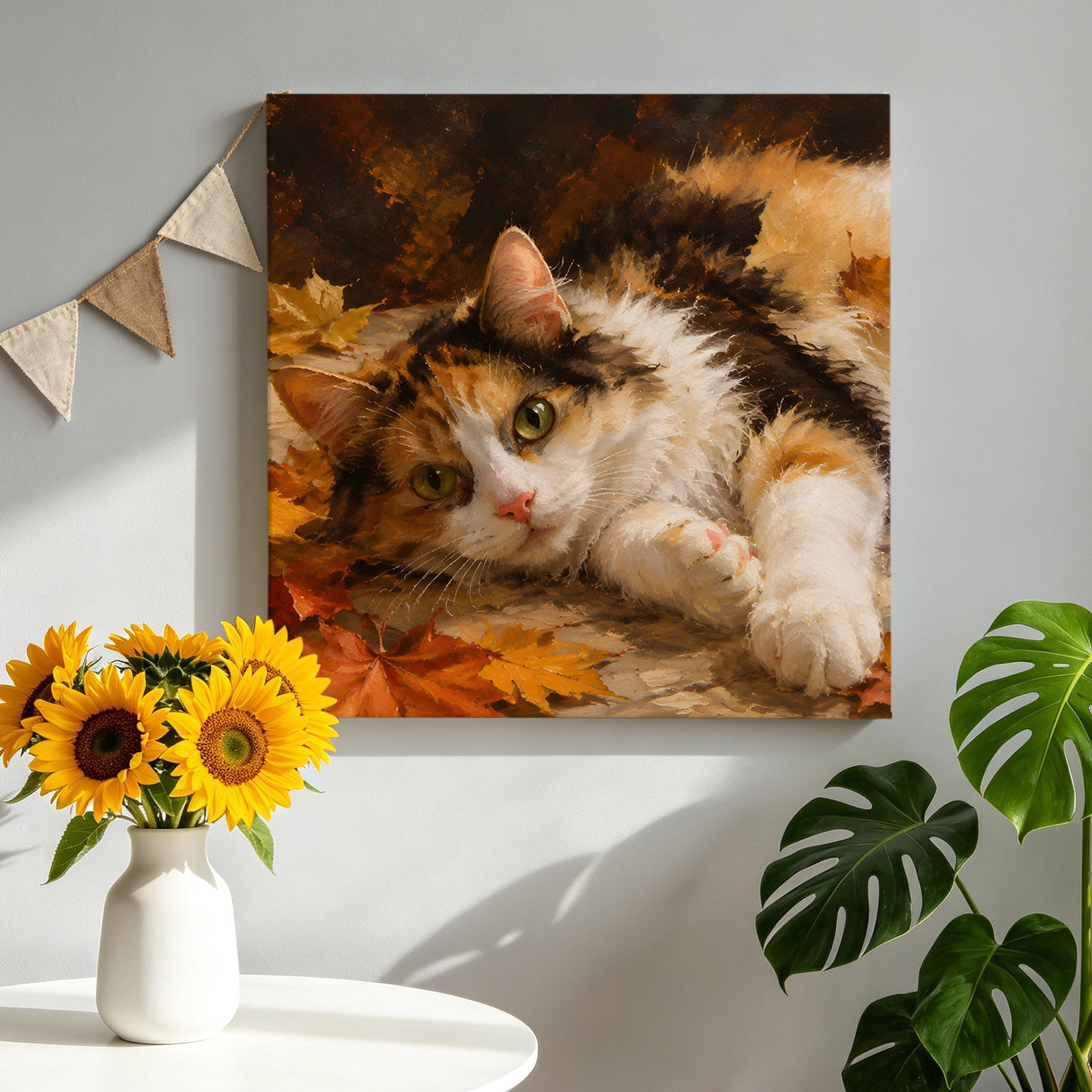 Canvas Wall Art Cute Cat Canvas Art Print Country …