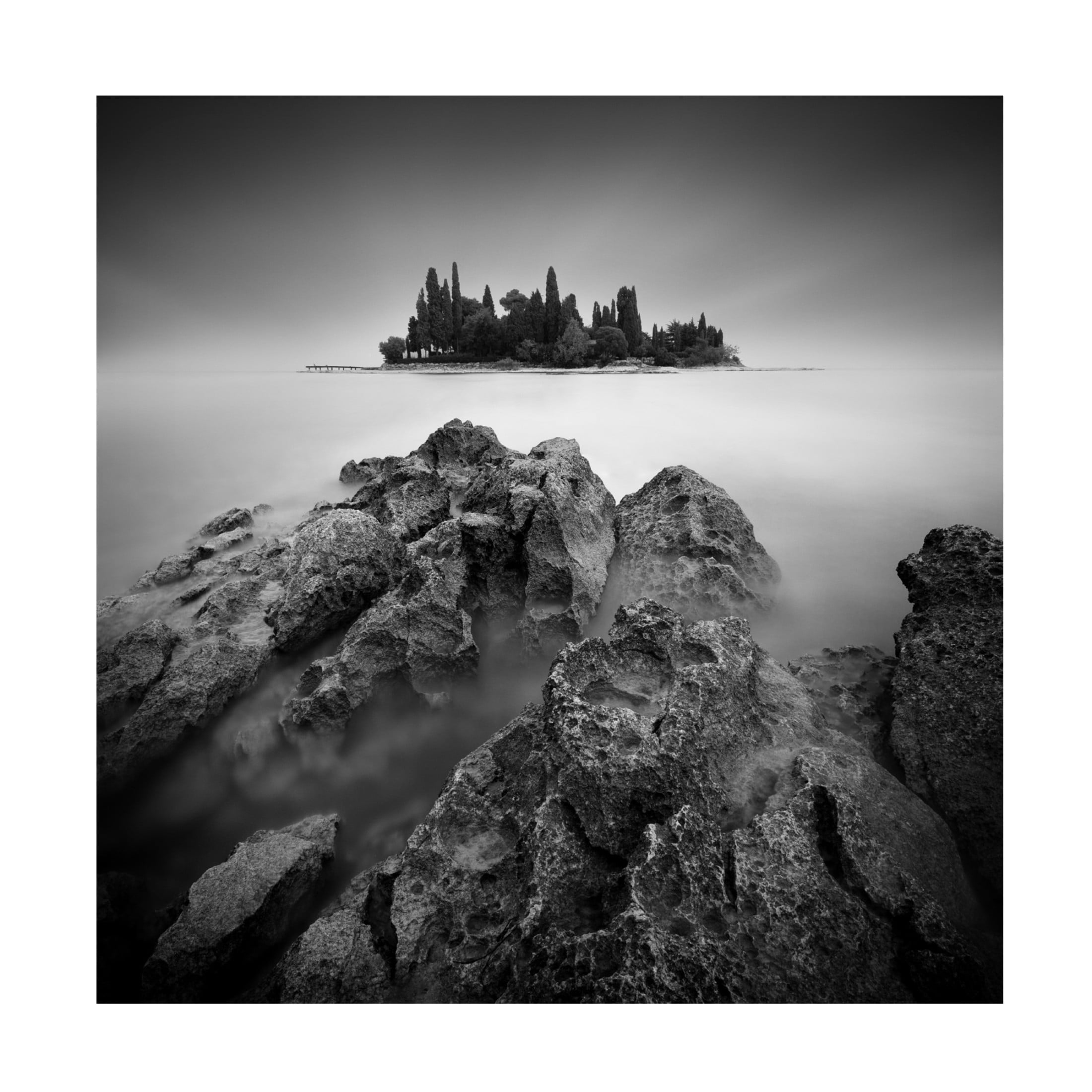 Canvas Wall Art - Daniel ?e?icha 'Island' Wall Art for Living Room, Bedroom, or Office Décor by Trademark Fine Art - 35 x 35 Inches