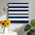 thumbnail image 1 of Canvas Wall Art Dark Blue Canvas Art Print and Grey Stripe Abstract Geometric Stripes Pictures Wall Decor for Living Room Bedroom Artwork Decorations Stretched Framed Ready to Hang 10"x10", 1 of 9
