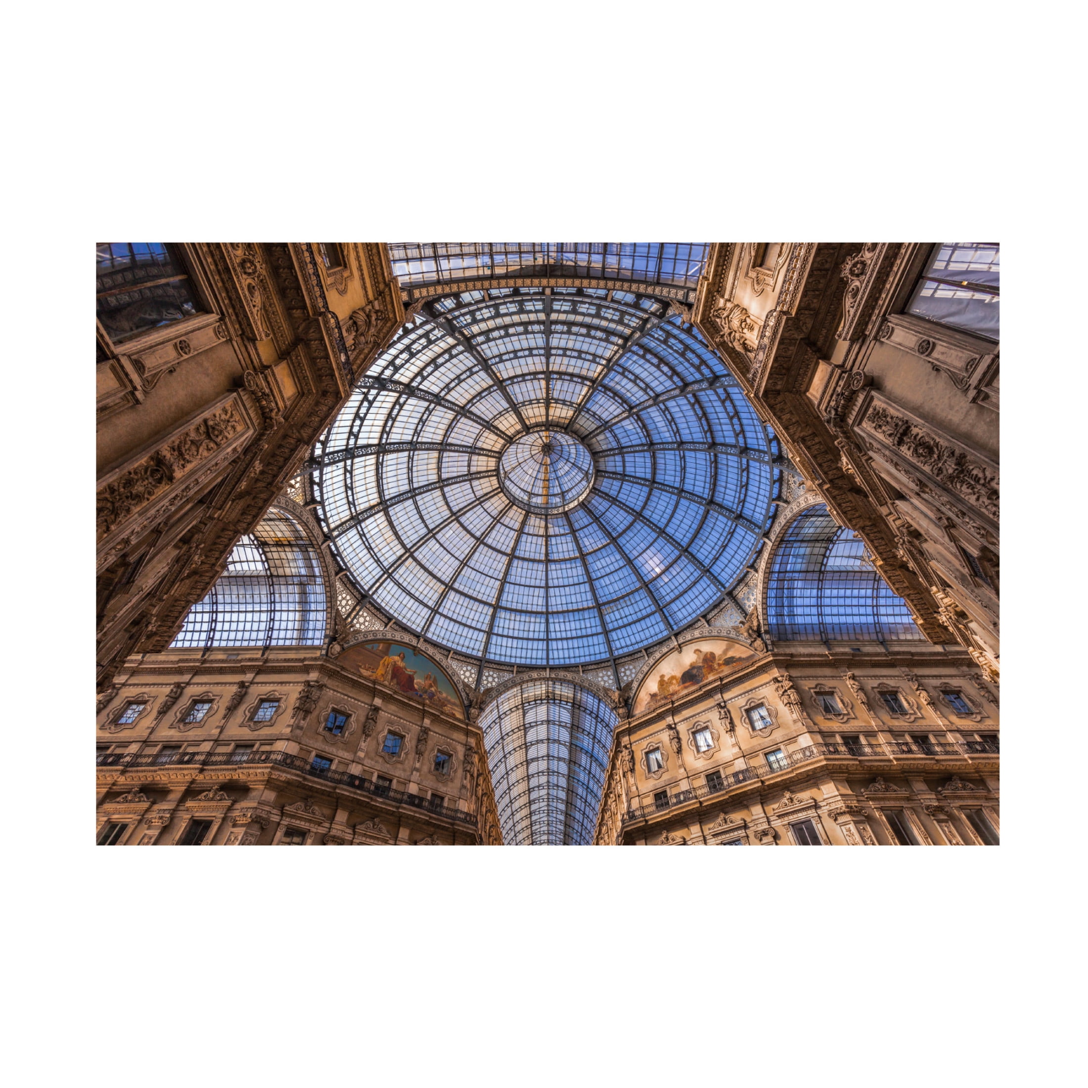 Canvas Wall Art - David Bouscarle 'Blue Dome' Wall Art for Living Room, Bedroom, or Office D?cor by Trademark Fine Art - 32 x 22 Inches