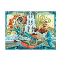Canvas Wall Art - David Galchutt 'Aquatic Flapper' Wall Art for Living Room, Bedroom, or Office Décor by Trademark Fine Art - 19 x 14 Inches