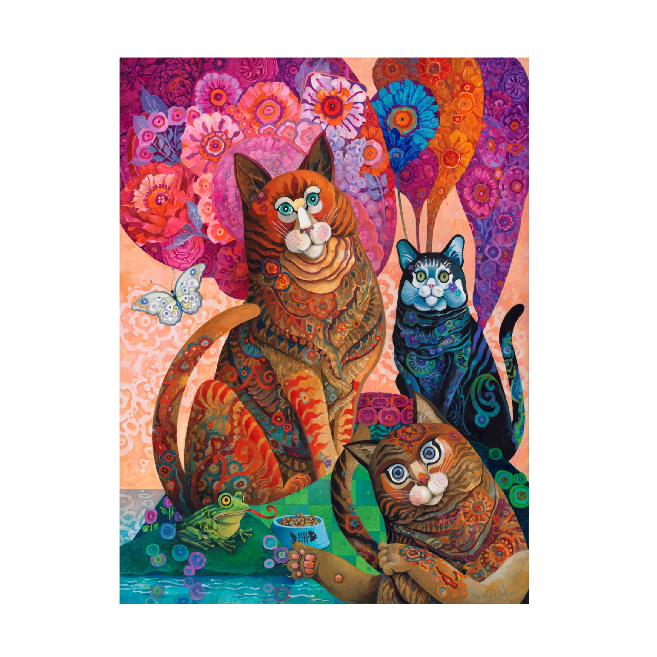 Canvas Wall Art - David Galchutt 'Feline Fotobomb' Wall Art for Living Room, Bedroom, or Office Décor by Trademark Fine Art - 14 x 19 Inches