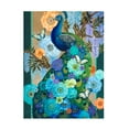 thumbnail image 1 of Canvas Wall Art - David Galchutt 'Floral Peacock' Wall Art for Living Room, Bedroom, or Office Décor by Trademark Fine Art - 14 x 19 Inches, 1 of 4
