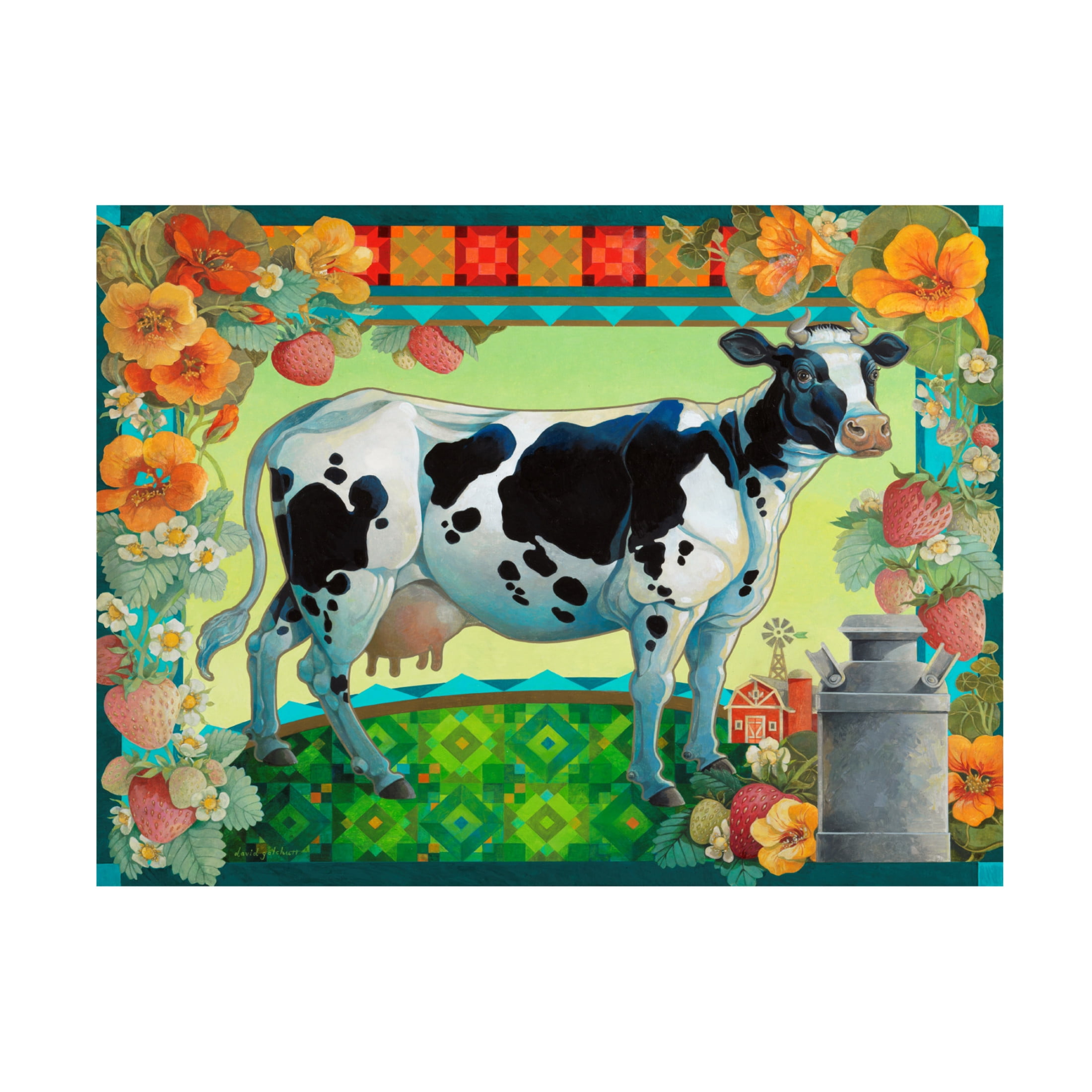 Canvas Wall Art - David Galchutt 'In the Pasture' Wall Art for Living Room, Bedroom, or Office Décor by Trademark Fine Art - 32 x 24 Inches