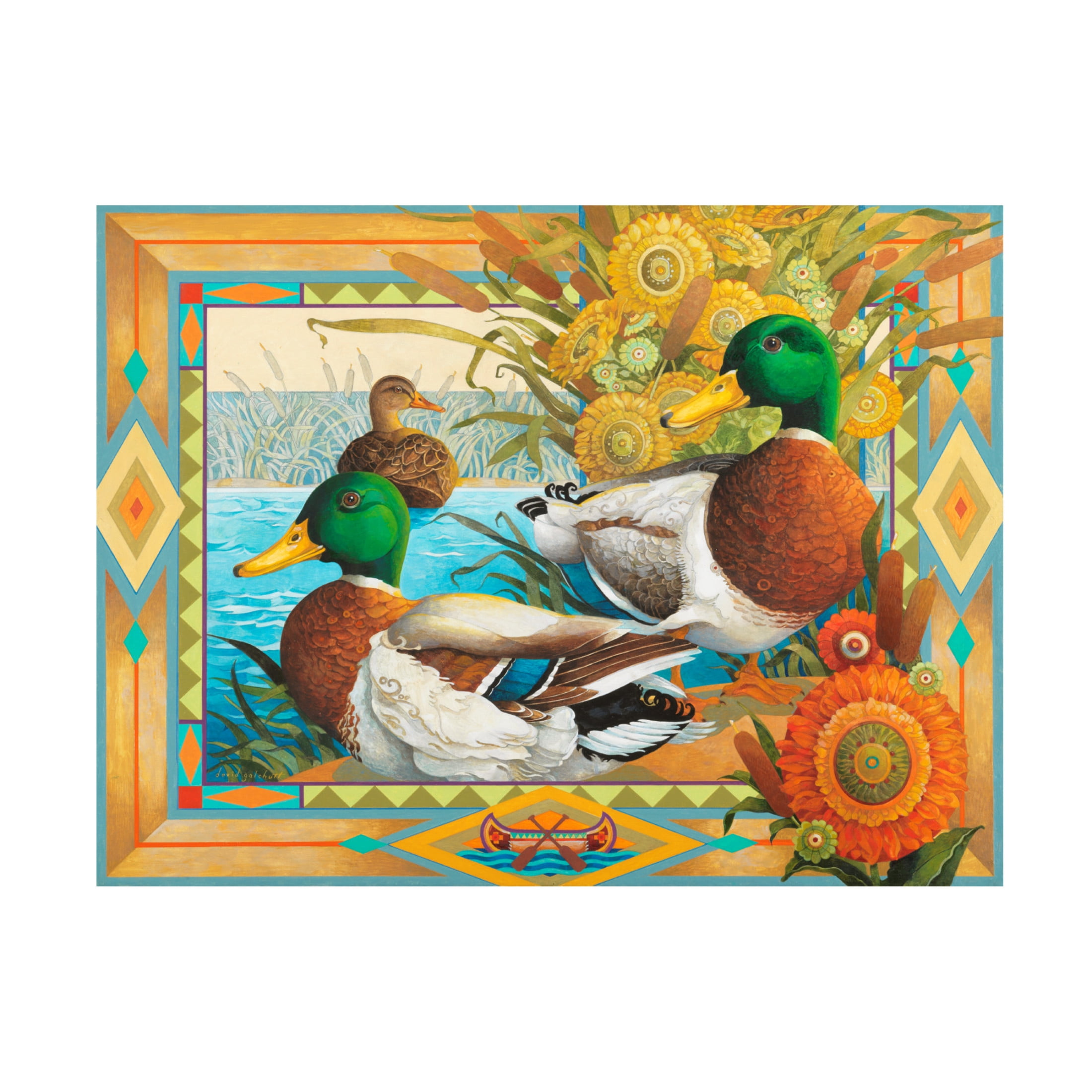 Canvas Wall Art - David Galchutt 'Marshland Friends' Wall Art for Living Room, Bedroom, or Office Décor by Trademark Fine Art - 19 x 14 Inches