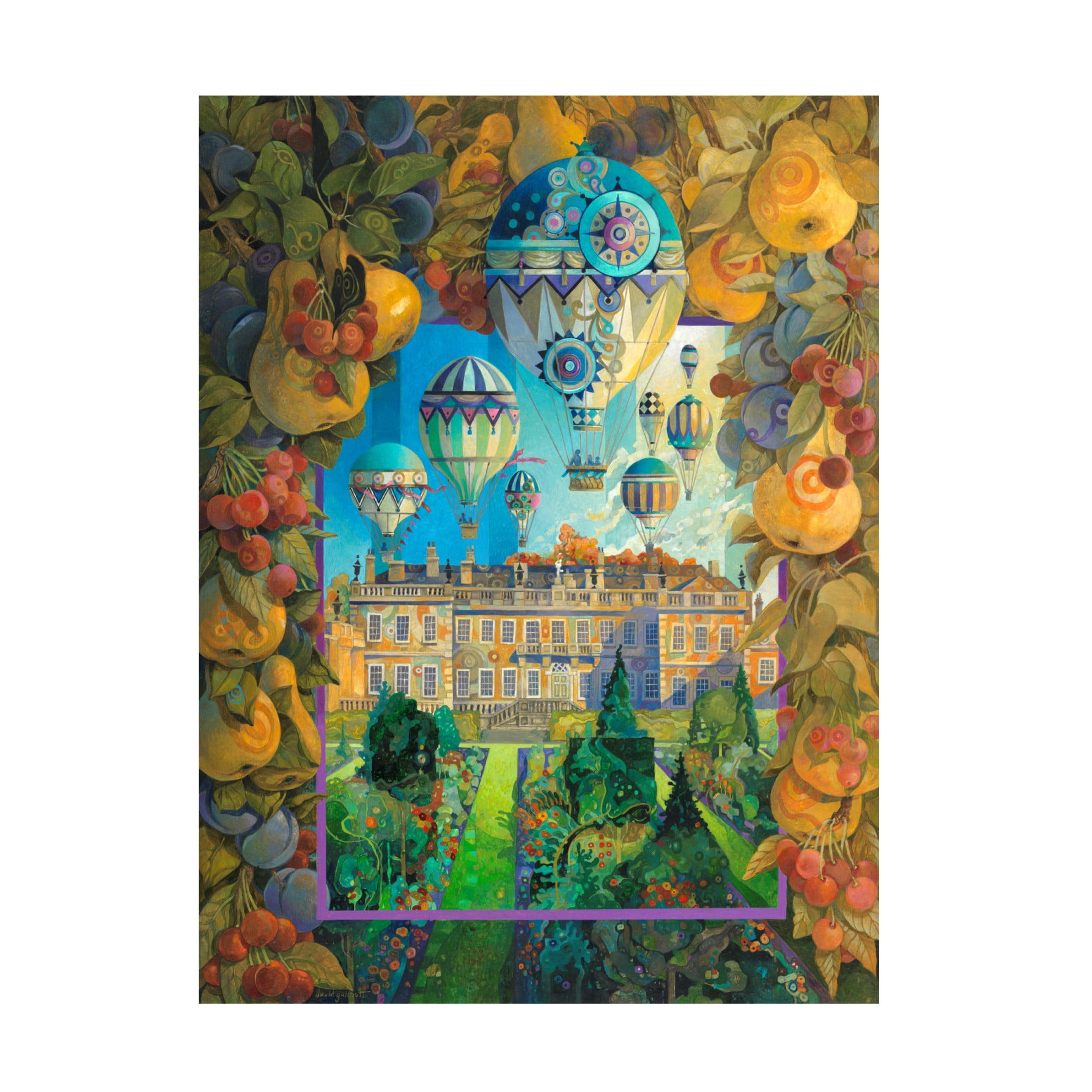 Canvas Wall Art - David Galchutt 'Soaring Over England' Wall Art for Living Room, Bedroom, or Office Décor by Trademark Fine Art - 35 x 47 Inches