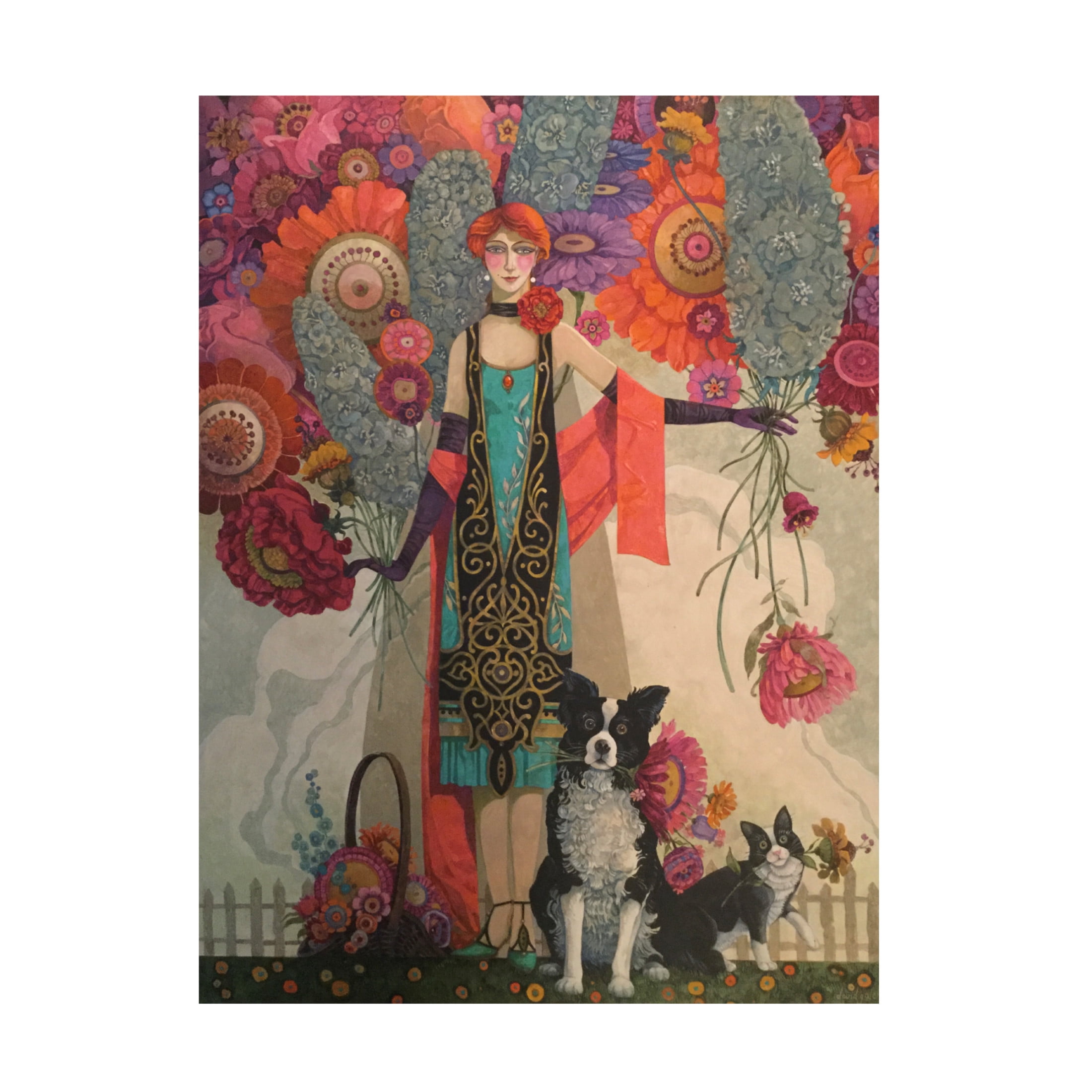 Canvas Wall Art - David Galchutt 'The Gatherers' Wall Art for Living Room, Bedroom, or Office Décor by Trademark Fine Art - 24 x 32 Inches