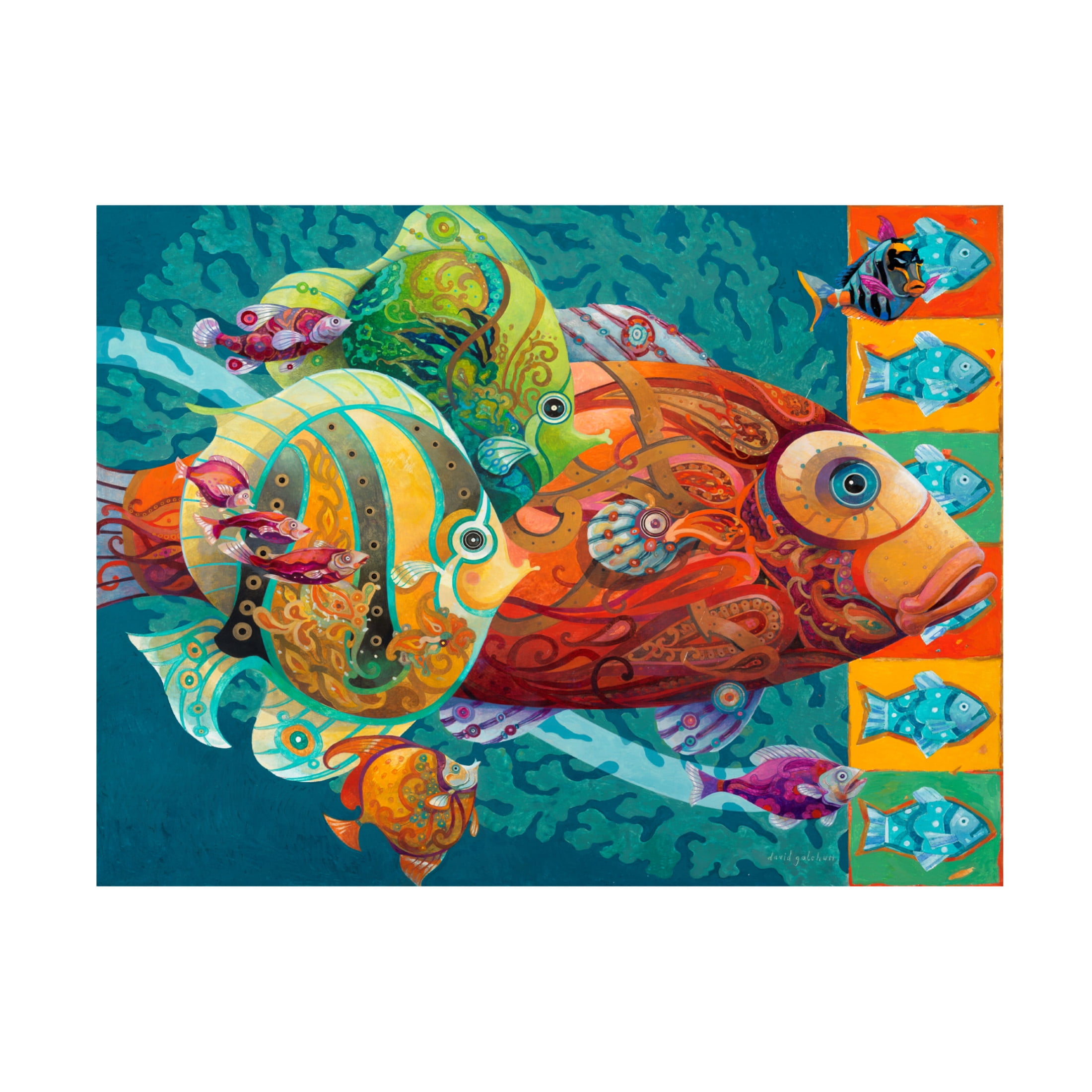 Canvas Wall Art - David Galchutt 'The School' Wall Art for Living Room, Bedroom, or Office Décor by Trademark Fine Art - 19 x 14 Inches