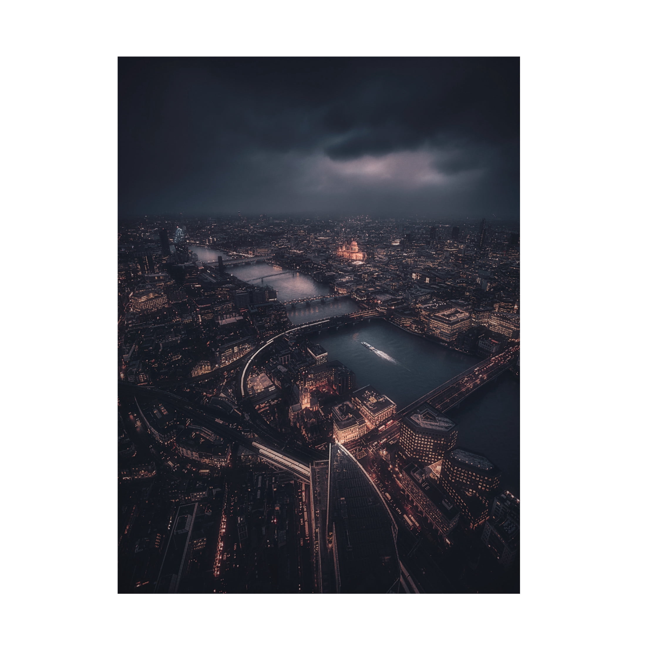 Canvas Wall Art - David George 'Apocalyptic London' Wall Art for Living Room, Bedroom, or Office D?cor by Trademark Fine Art - 24 x 32 Inches