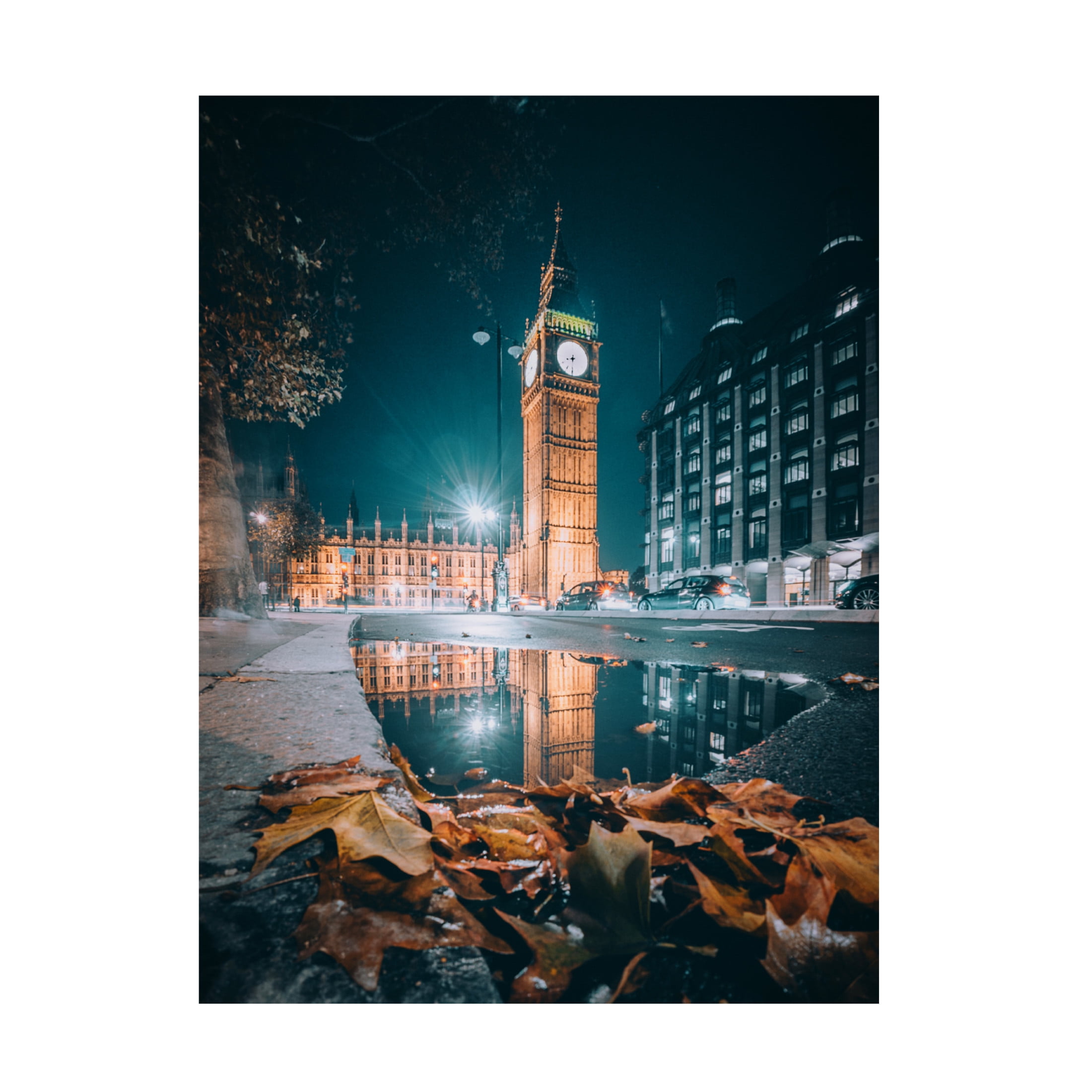 Canvas Wall Art - David George 'Big Ben Reflection' Wall Art for Living Room, Bedroom, or Office D?cor by Trademark Fine Art - 24 x 32 Inches