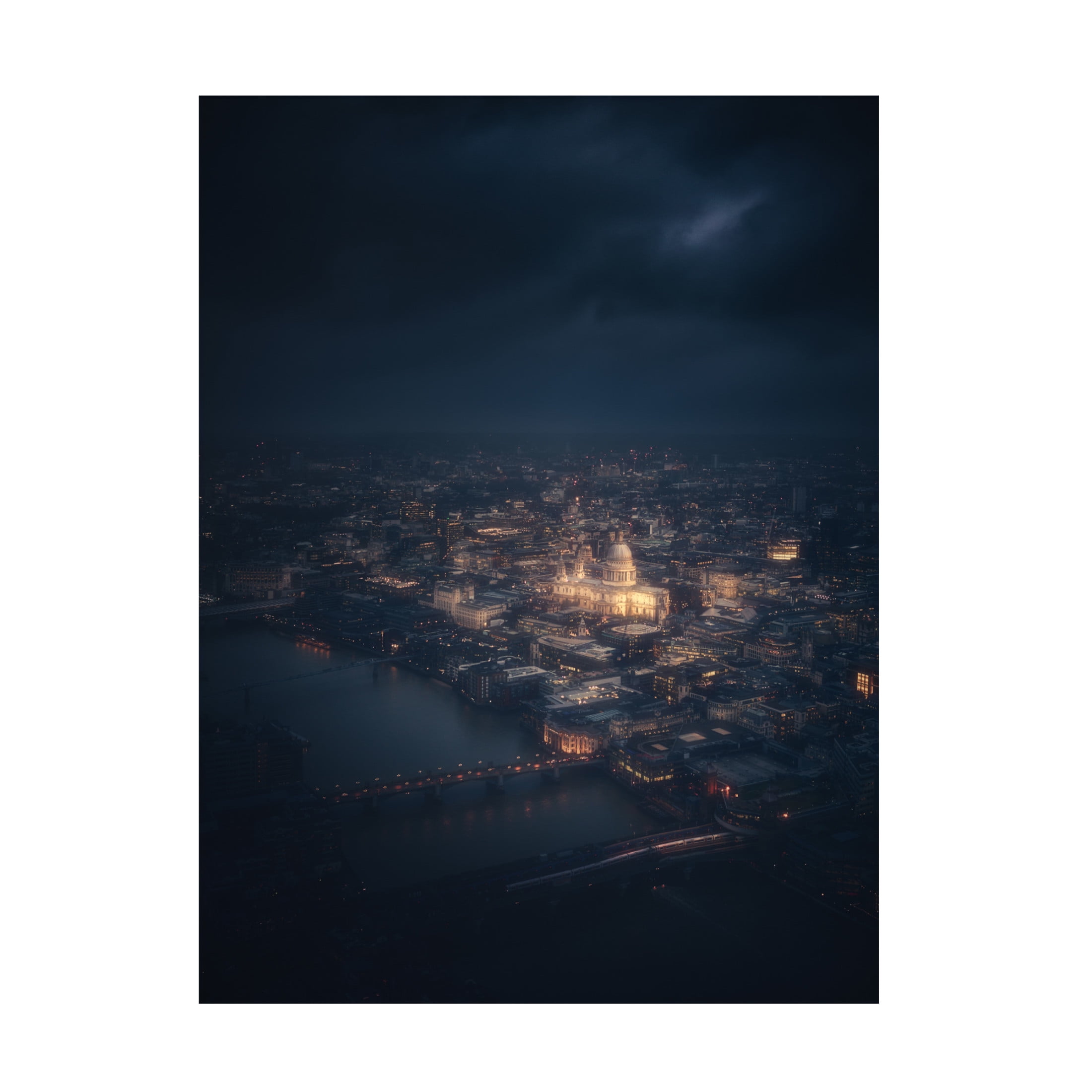 Canvas Wall Art - David George 'Endless Night' Wall Art for Living Room, Bedroom, or Office Décor by Trademark Fine Art - 18 x 24 Inches