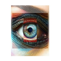 Canvas Wall Art - David Manlove 'Evolution Eyes 1' Wall Art for Living Room, Bedroom, or Office Décor by Trademark Fine Art - 14 x 19 Inches