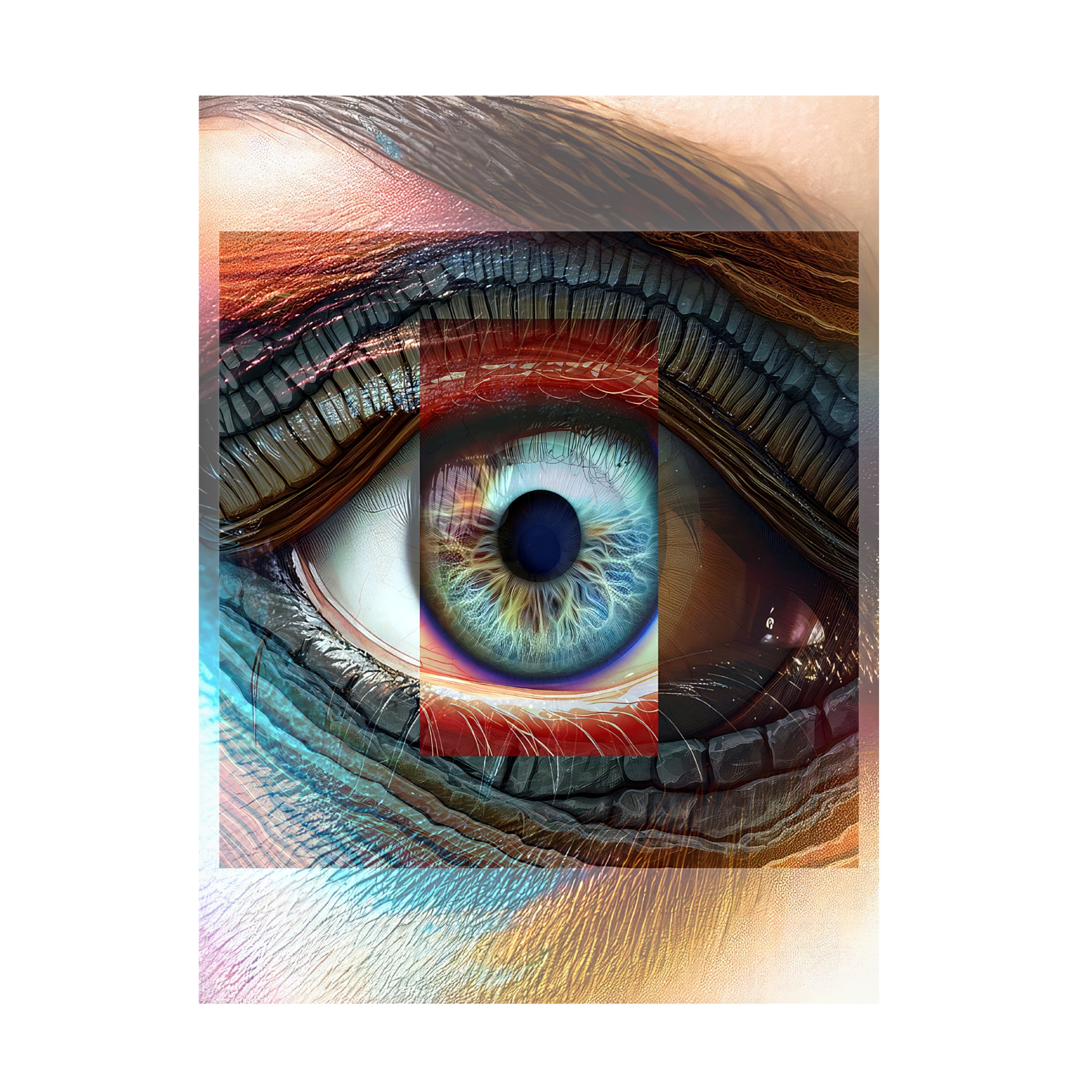 Canvas Wall Art - David Manlove 'Evolution Eyes 1' Wall Art for Living Room, Bedroom, or Office Décor by Trademark Fine Art - 24 x 32 Inches
