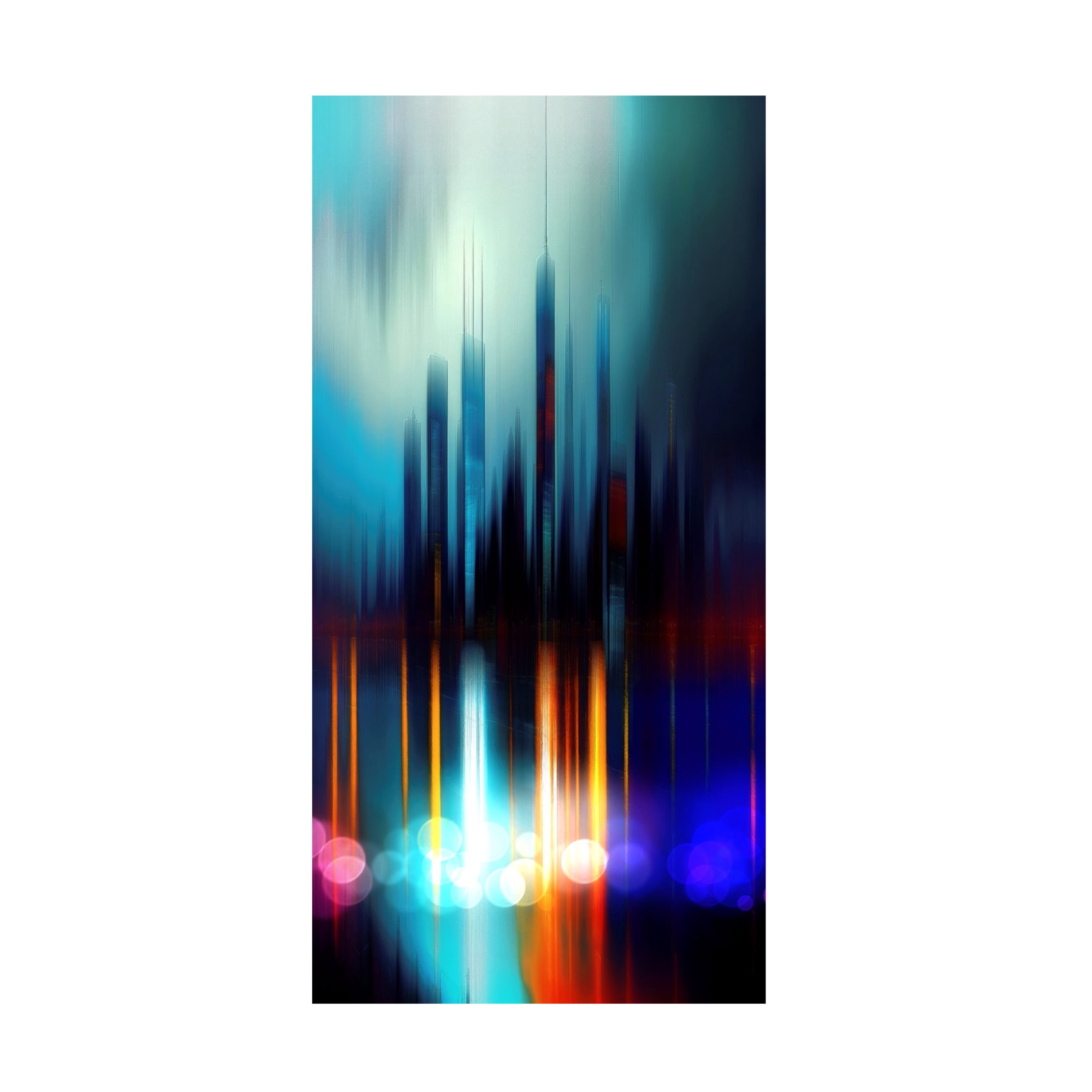Canvas Wall Art - David Manlove 'Gotham Streak' Wall Art for Living Room, Bedroom, or Office Décor by Trademark Fine Art - 24 x 47 Inches