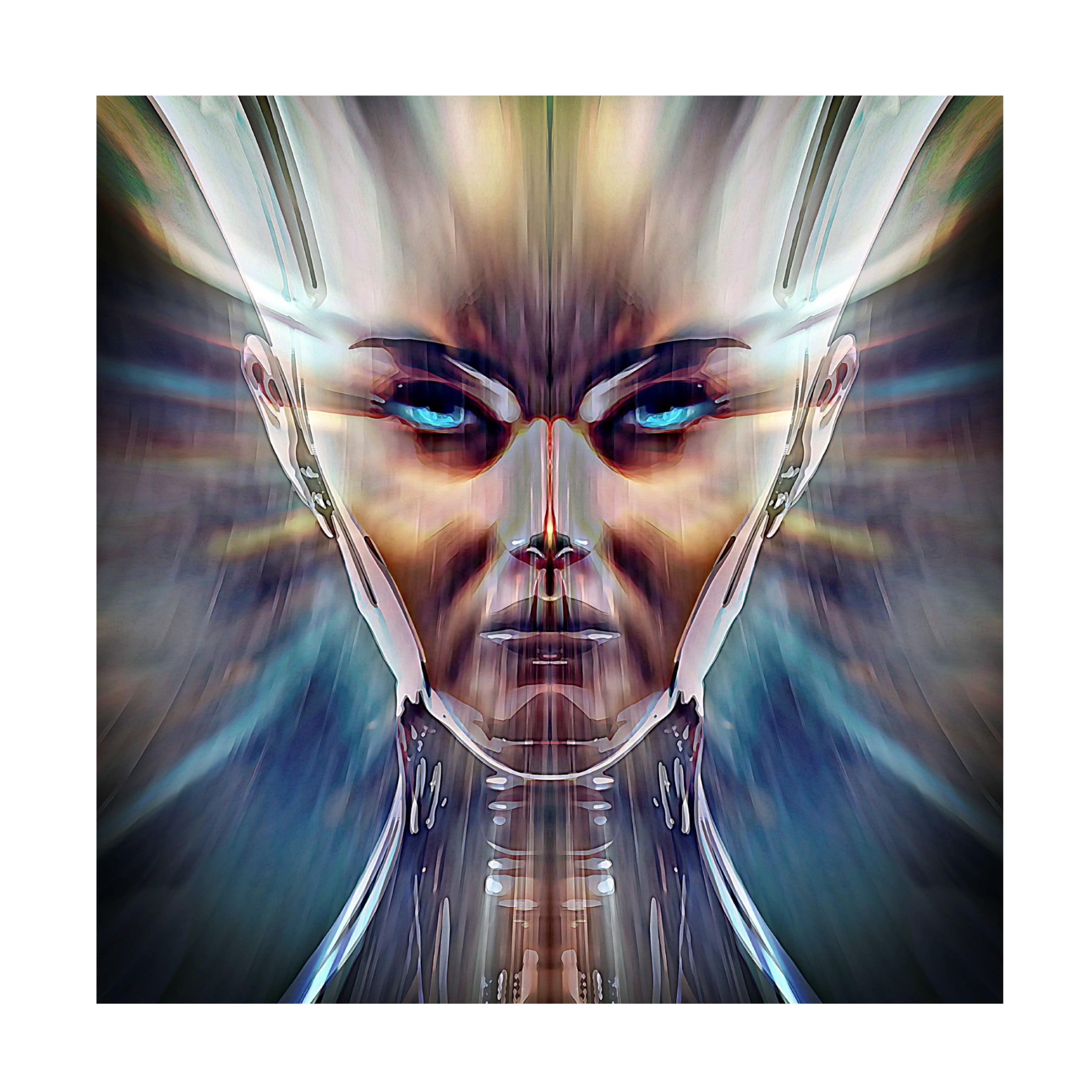 Canvas Wall Art - David Manlove 'Nefertiti 2' Wall Art for Living Room, Bedroom, or Office Décor by Trademark Fine Art - 18 x 18 Inches