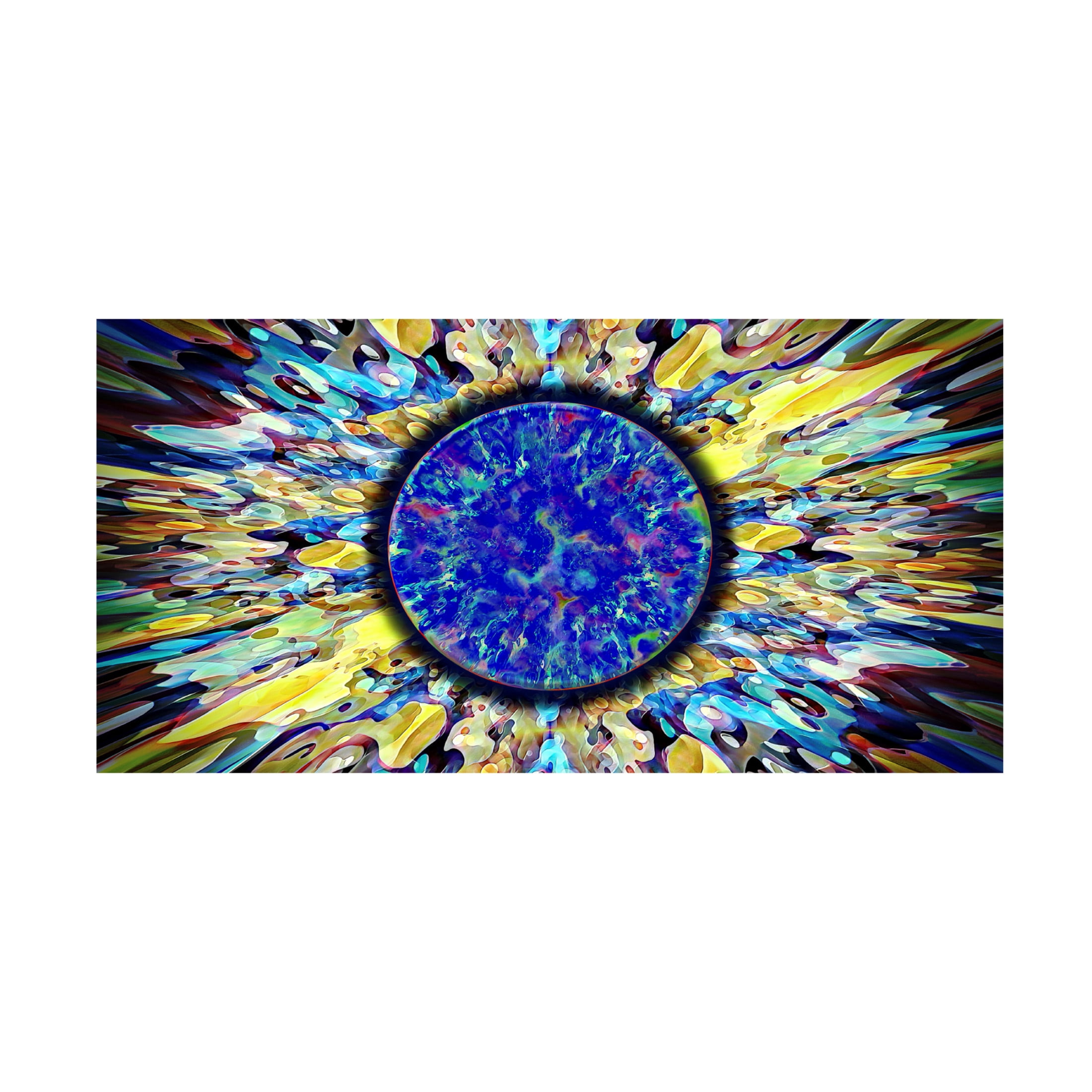 Canvas Wall Art - David Manlove 'Nova Eclipse' Wall Art for Living Room, Bedroom, or Office Décor by Trademark Fine Art - 24 x 12 Inches