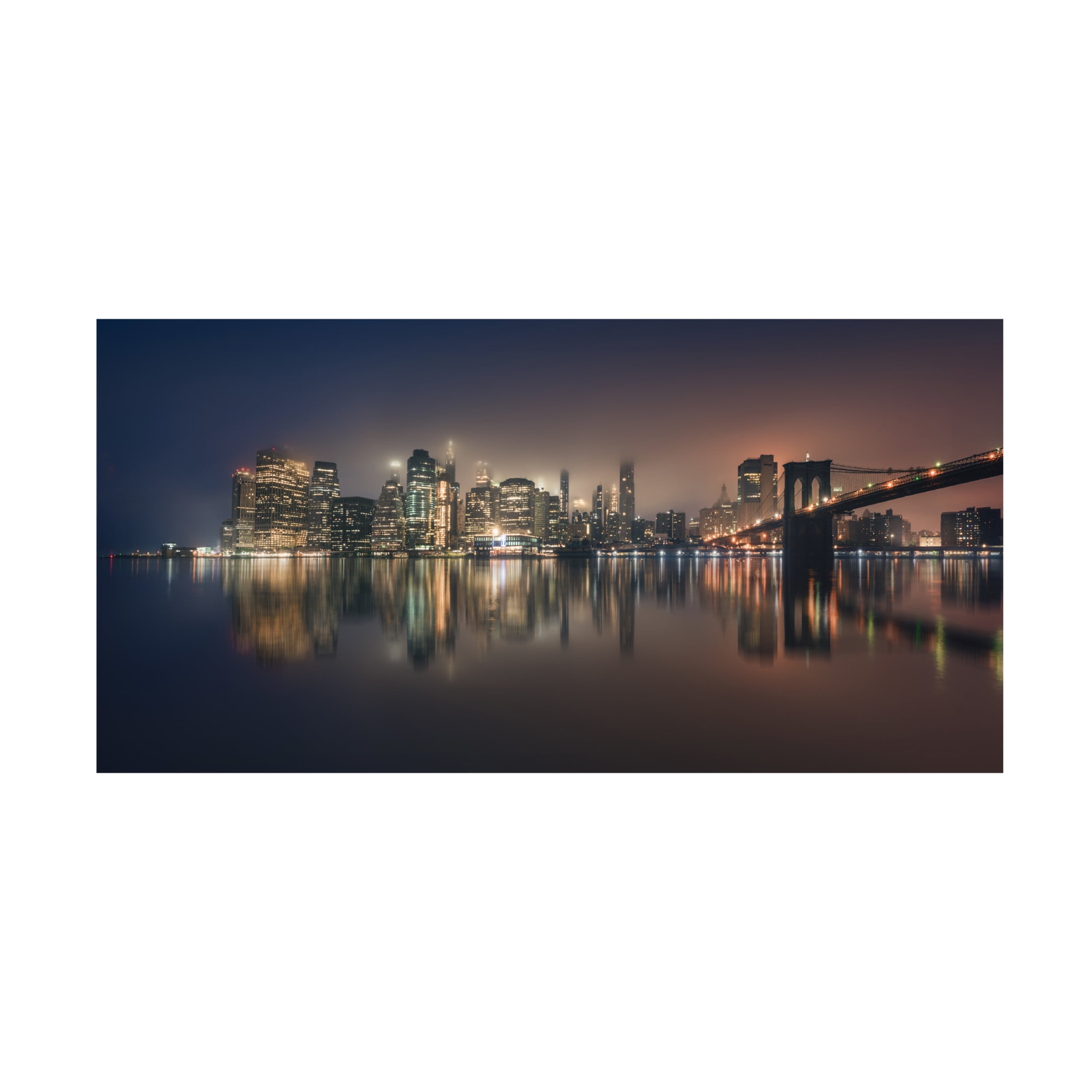 Canvas Wall Art - David Martin Castan 'Fog' Wall Art for Living Room, Bedroom, or Office D?cor by Trademark Fine Art - 32 x 16 Inches