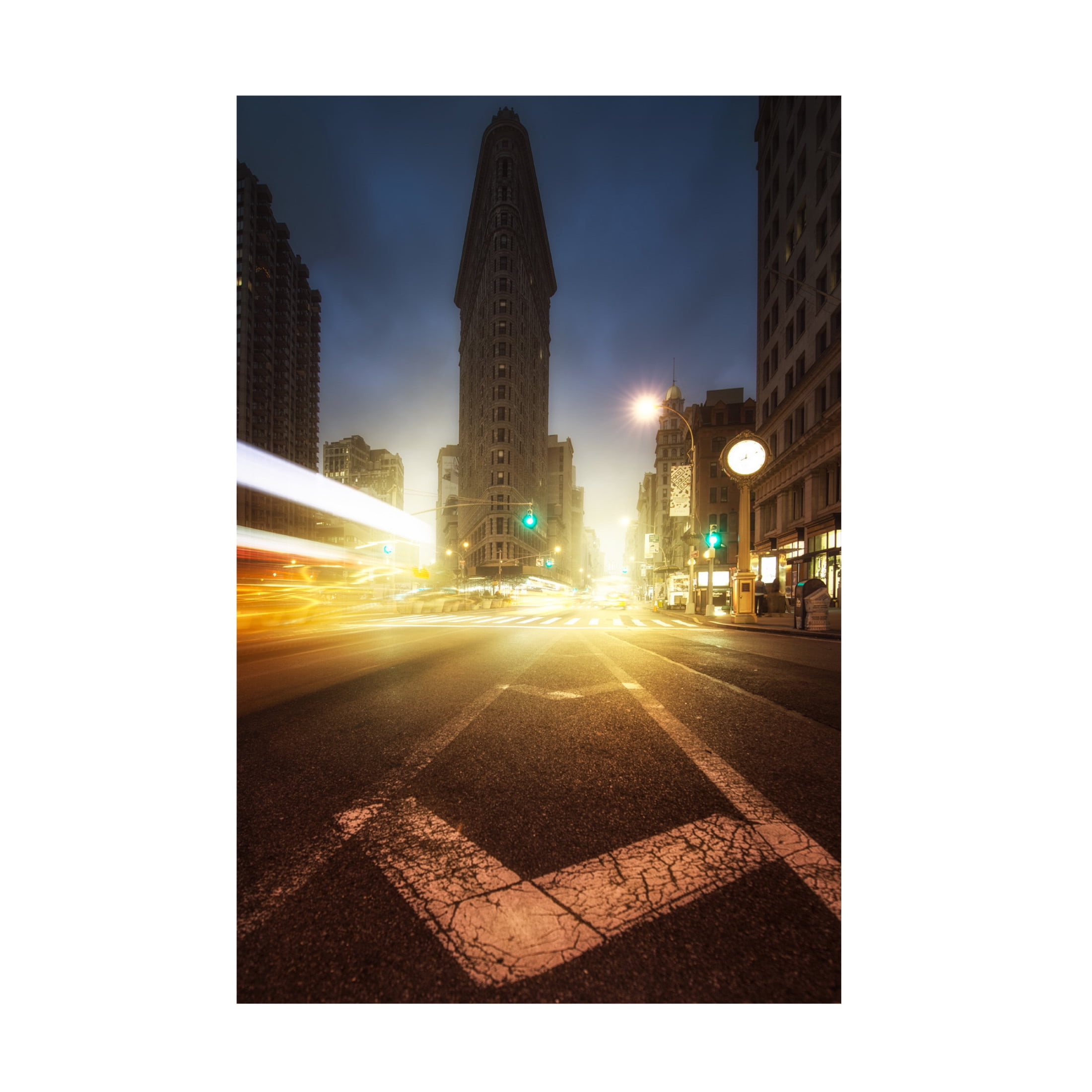 Canvas Wall Art - David Martin Castan 'New York Flat Iron Photography' Wall Art for Living Room, Bedroom, or Office D?cor by Trademark Fine Art - 12 x 19 Inches
