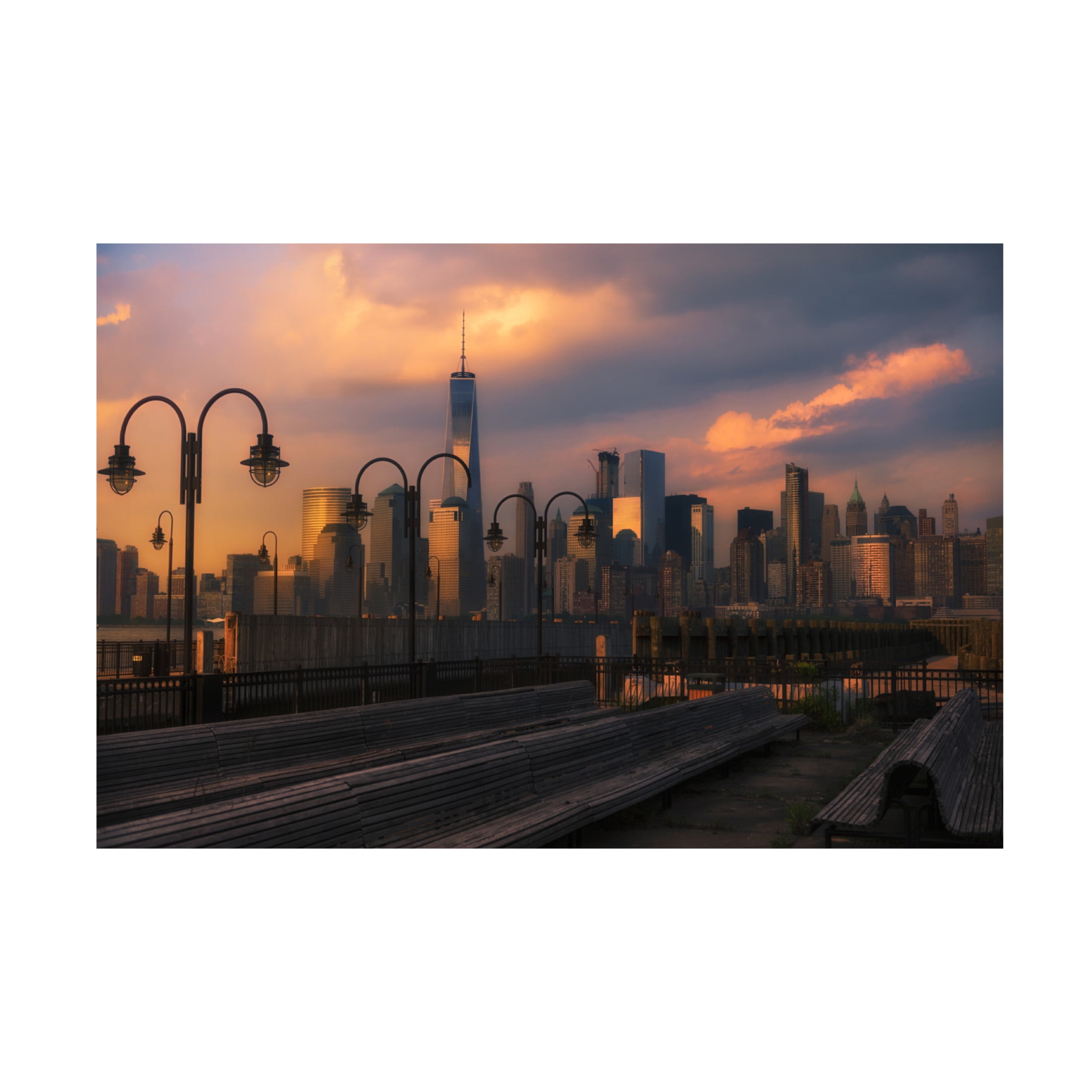 Canvas Wall Art - David Martin Castan 'Old Nyc' Wall Art for Living Room, Bedroom, or Office Décor by Trademark Fine Art - 47 x 30 Inches