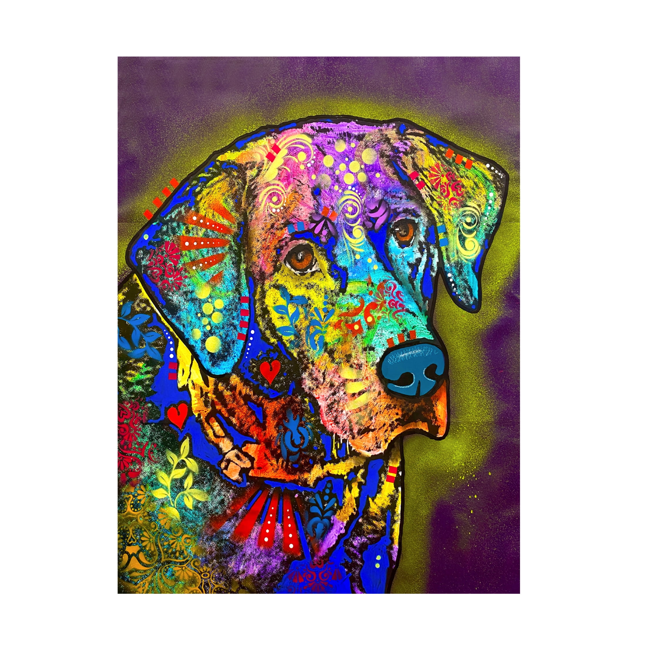 Canvas Wall Art - Dean Russo 'A Thoughtful Lab' Wall Art for Living Room, Bedroom, or Office Décor by Trademark Fine Art - 24 x 32 Inches